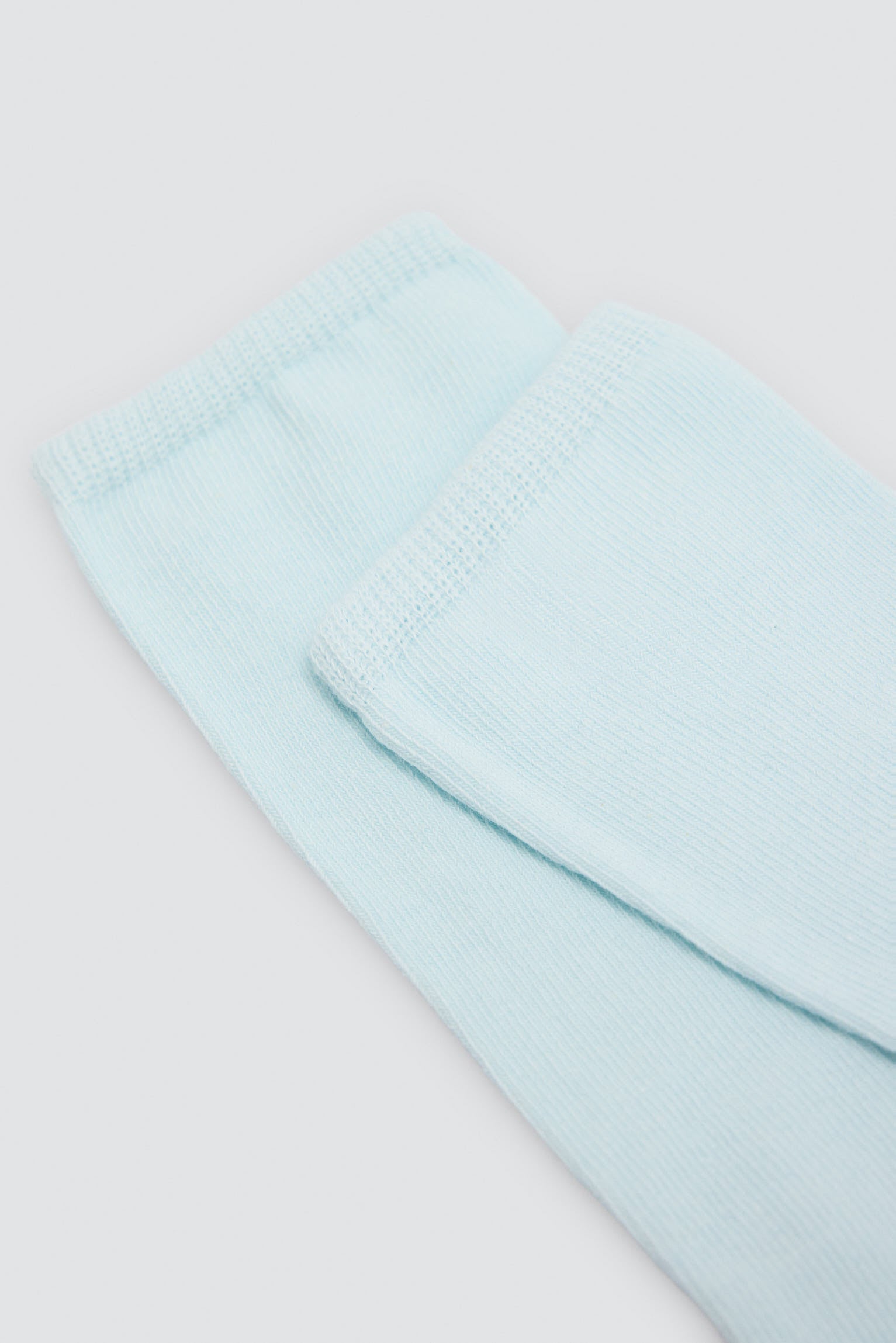 Children's basic long sky-blue socks