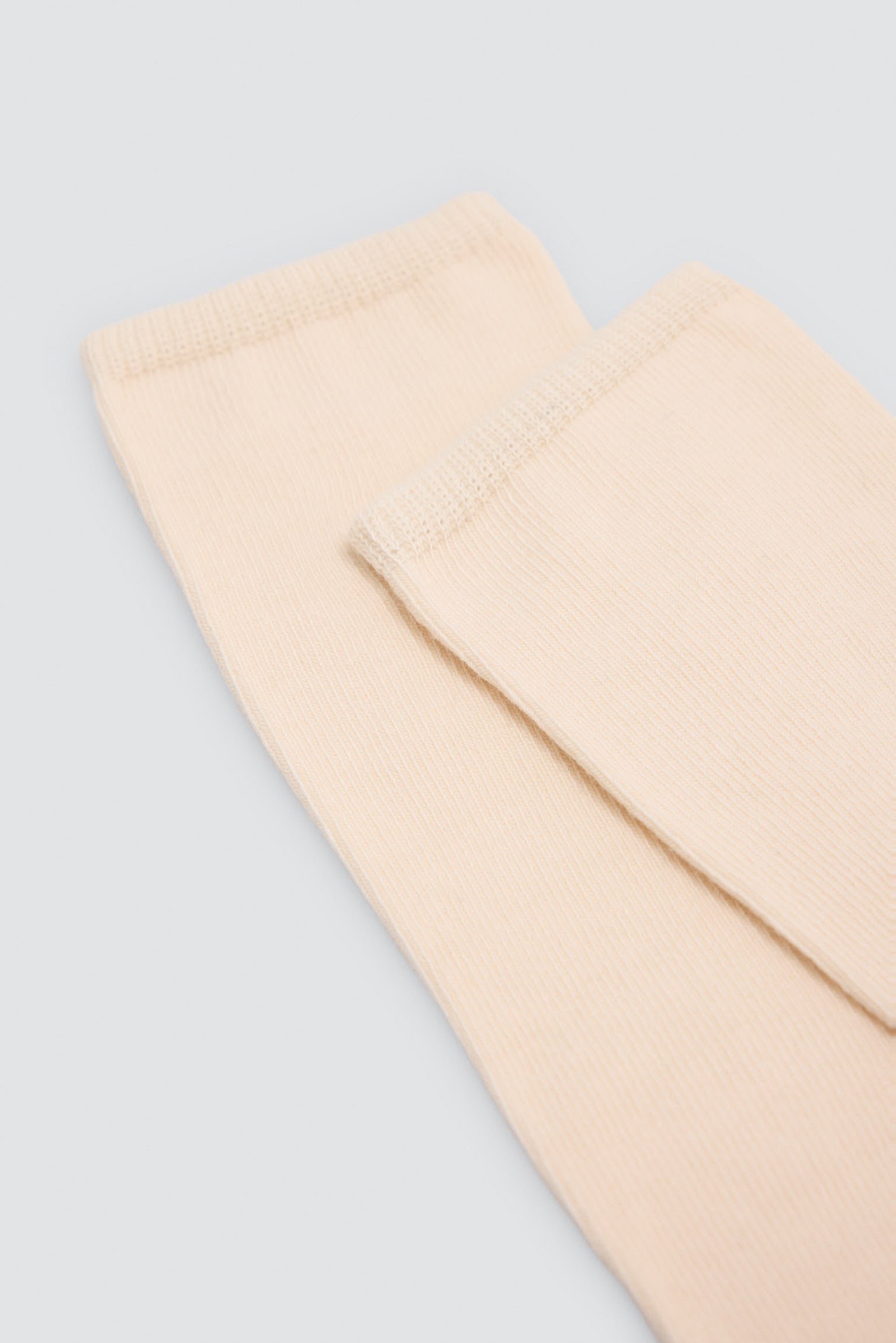 Children's basic long beige socks