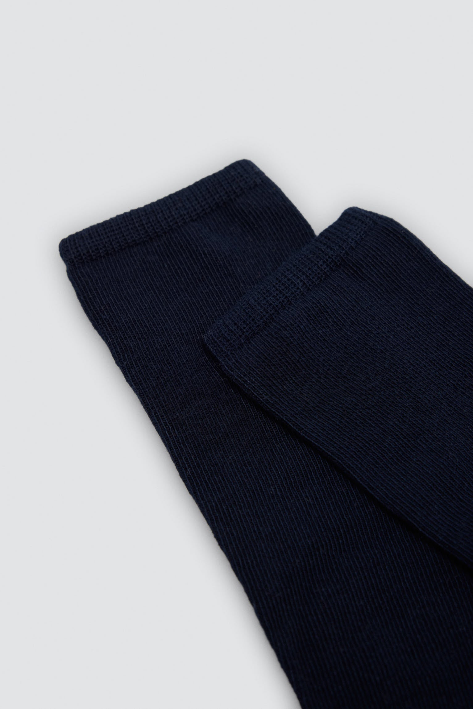 Children's basic long navy socks