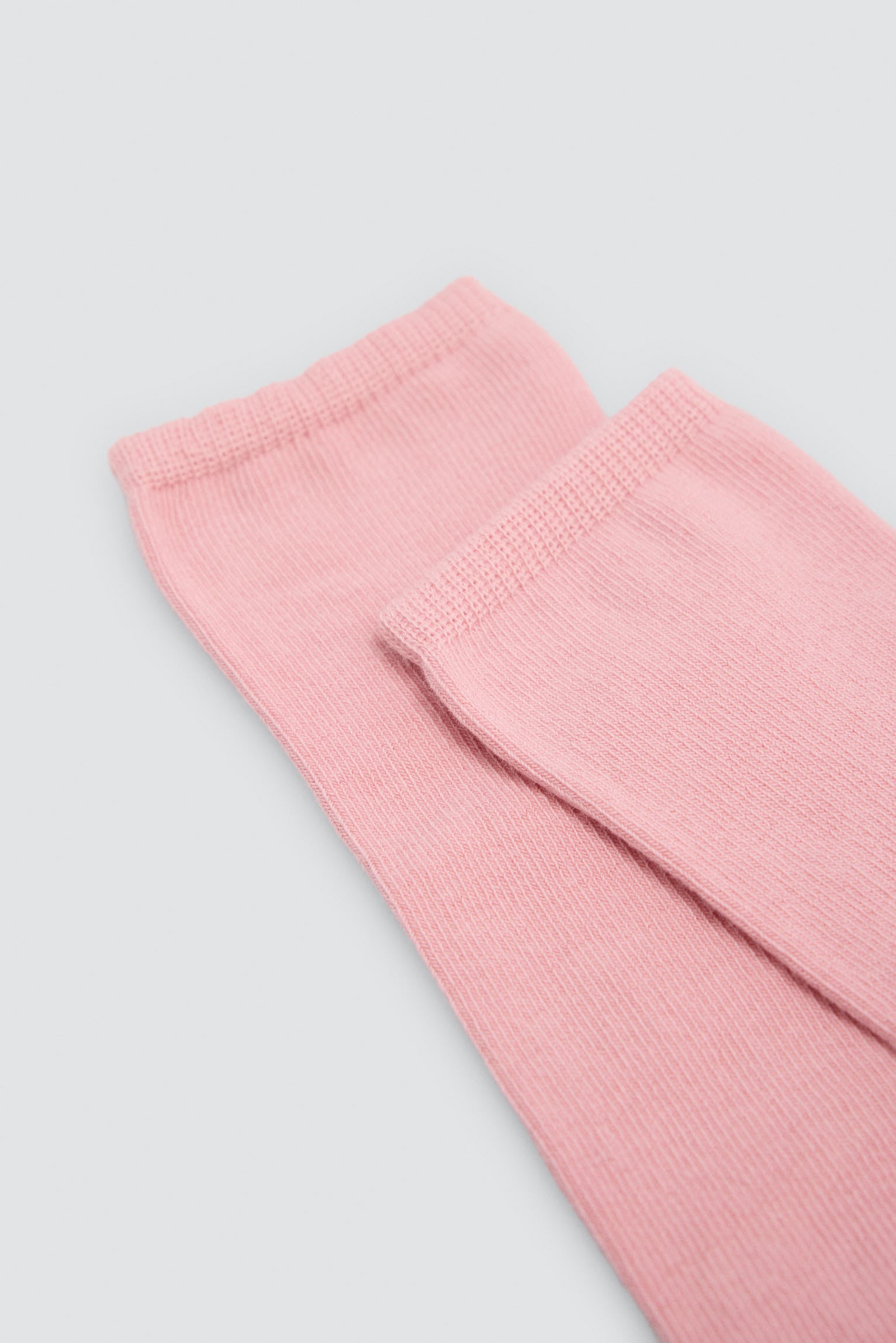 Children's basic long dusty-pink socks