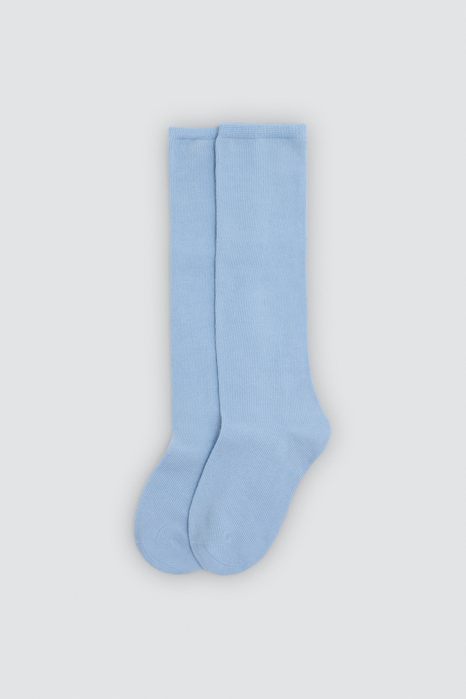 Children's basic long blue socks