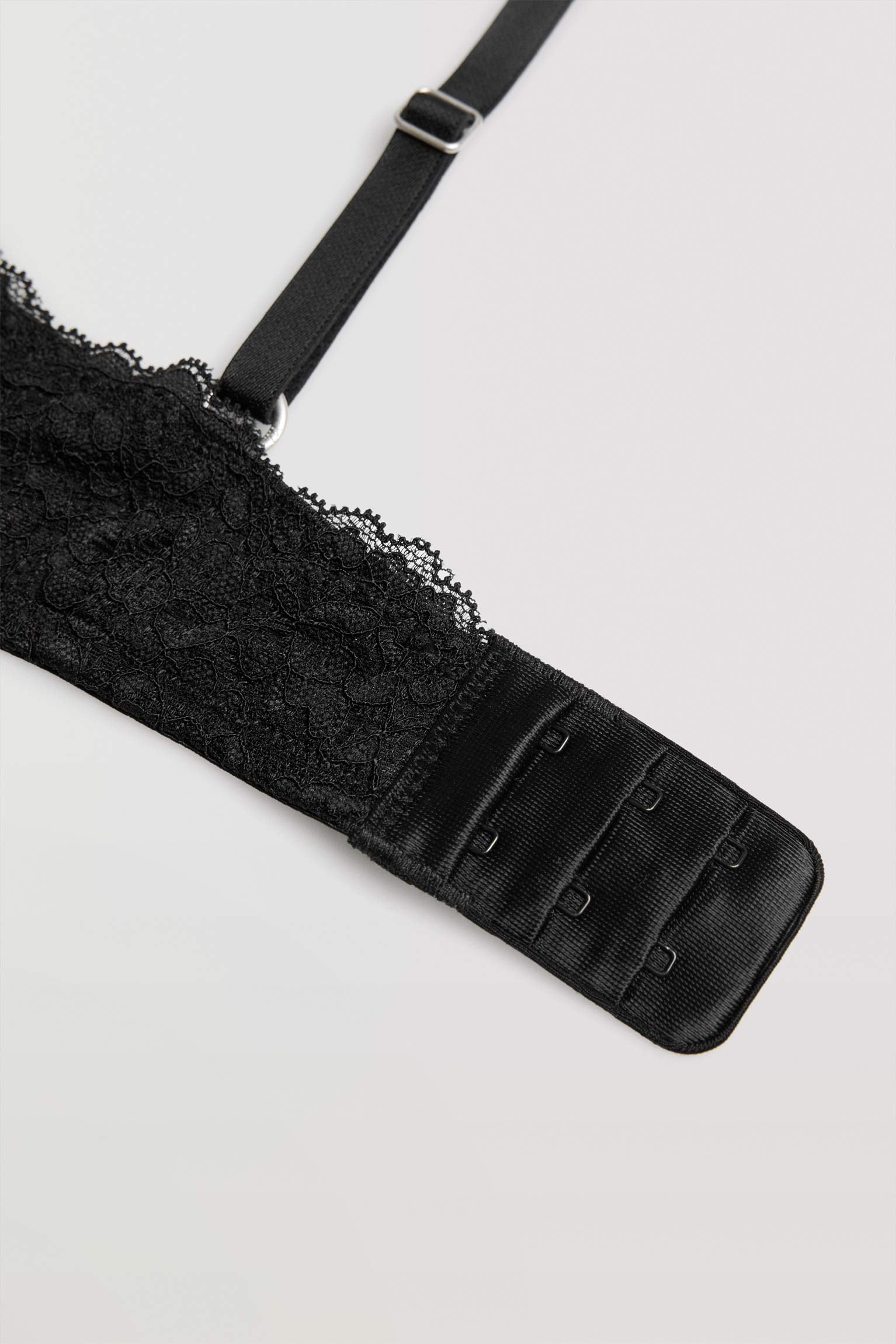 Black lace push-up bra