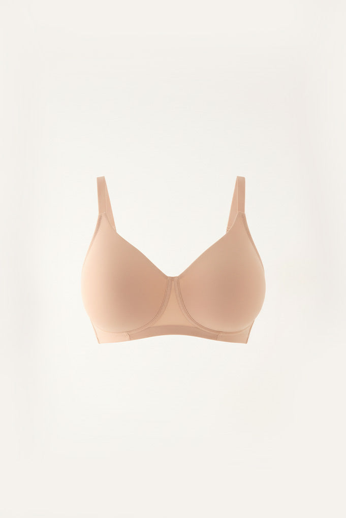 Nomarks non-wired non-padded minimiser bra Aura nude