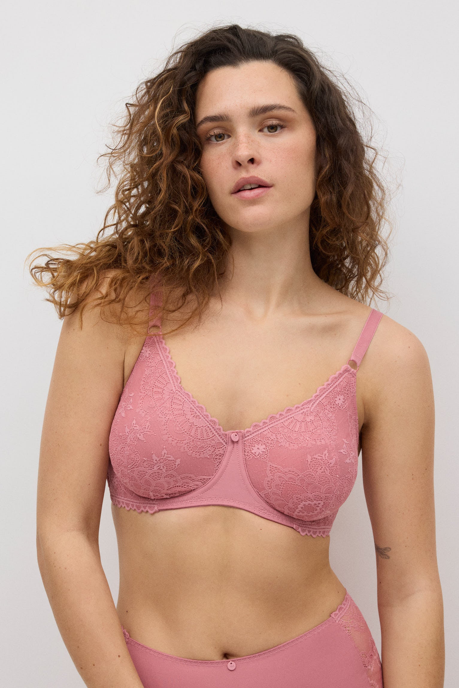 Sujetador De Encaje Con Transparencias - MARRON - Mujer - 10.00