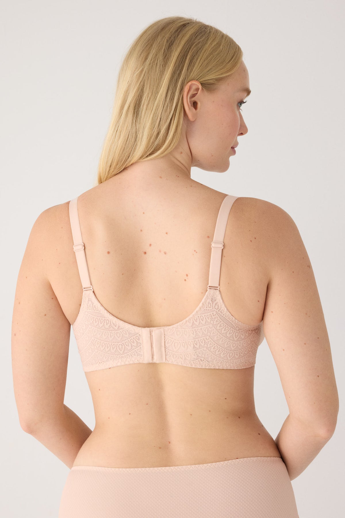 Nude full-cup underwired unpadded minimiser bra