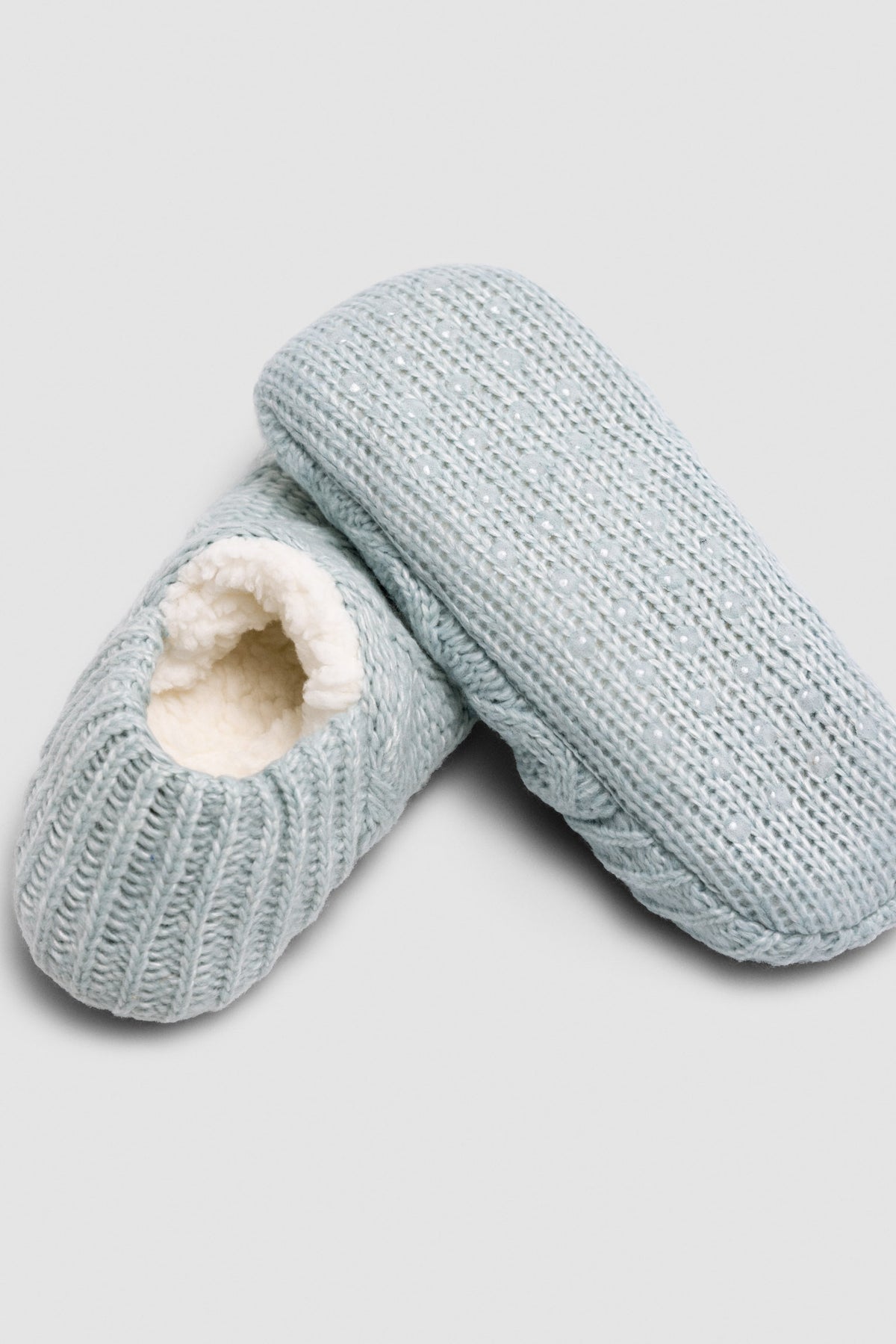 Women's non-slip slipper socks, light blue