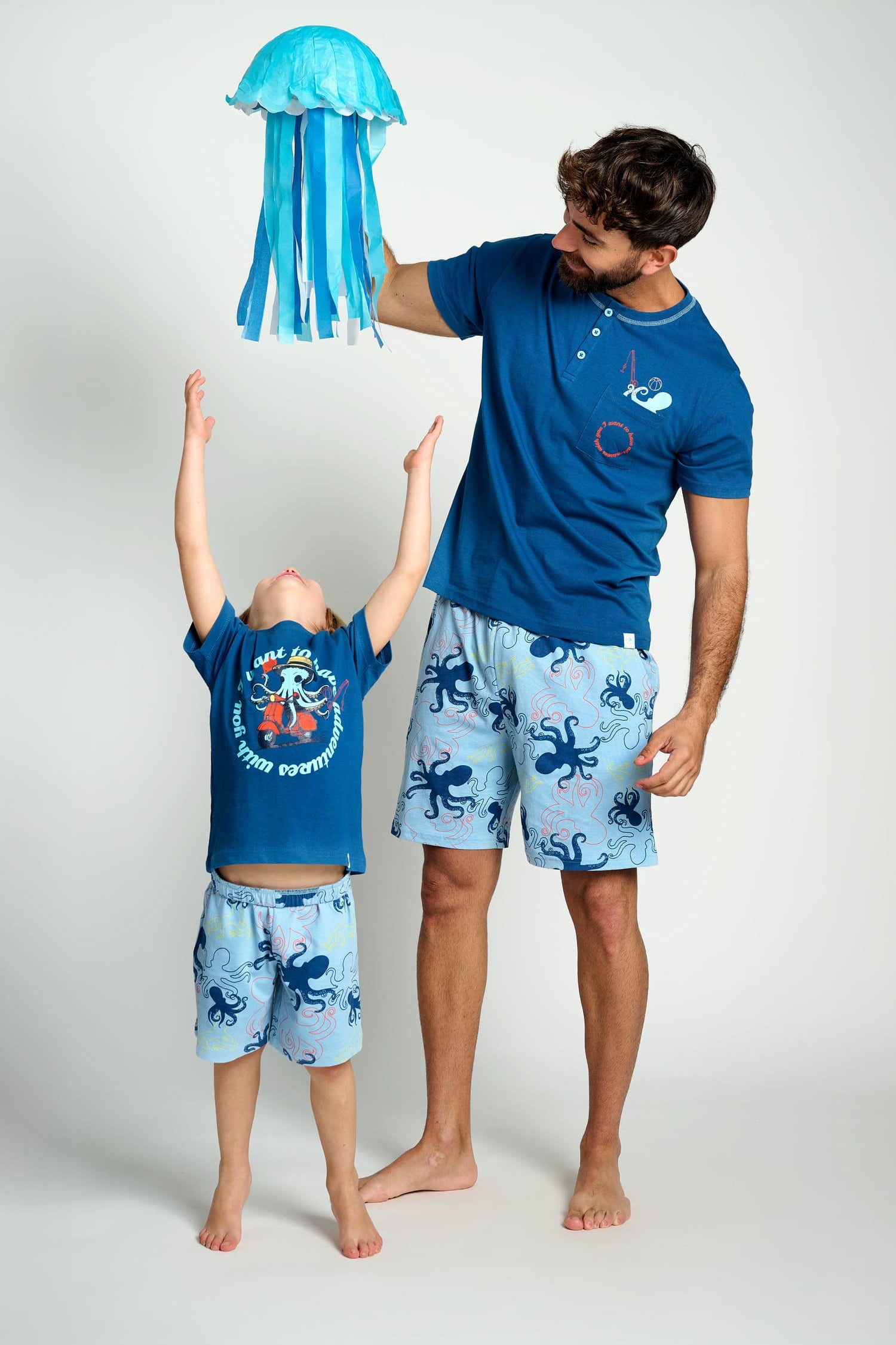 Octopus Print Short Pyjamas for Children | MUYDEMI