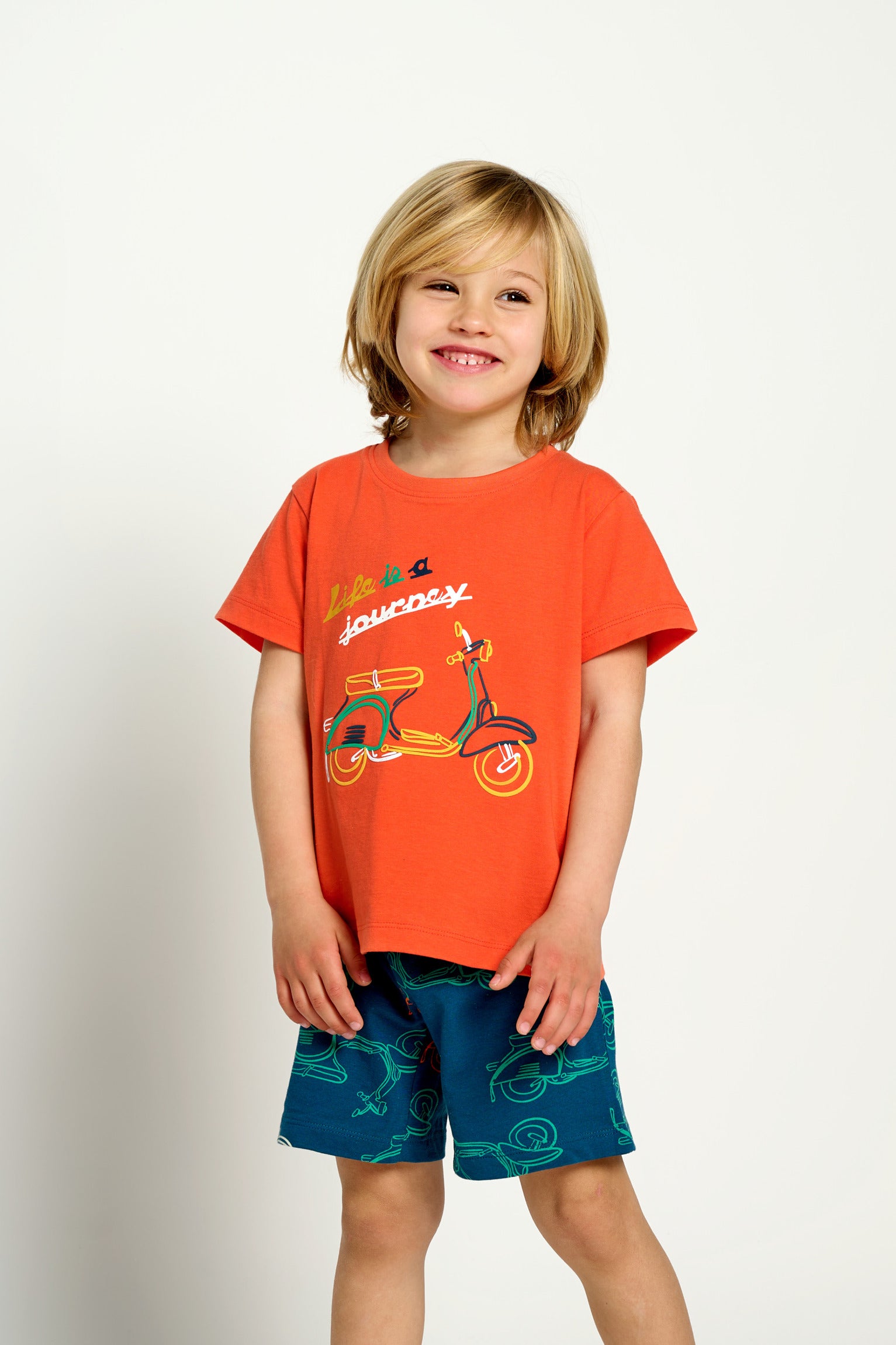 Children's short cotton motorcycle pajamas | MUYDEMI