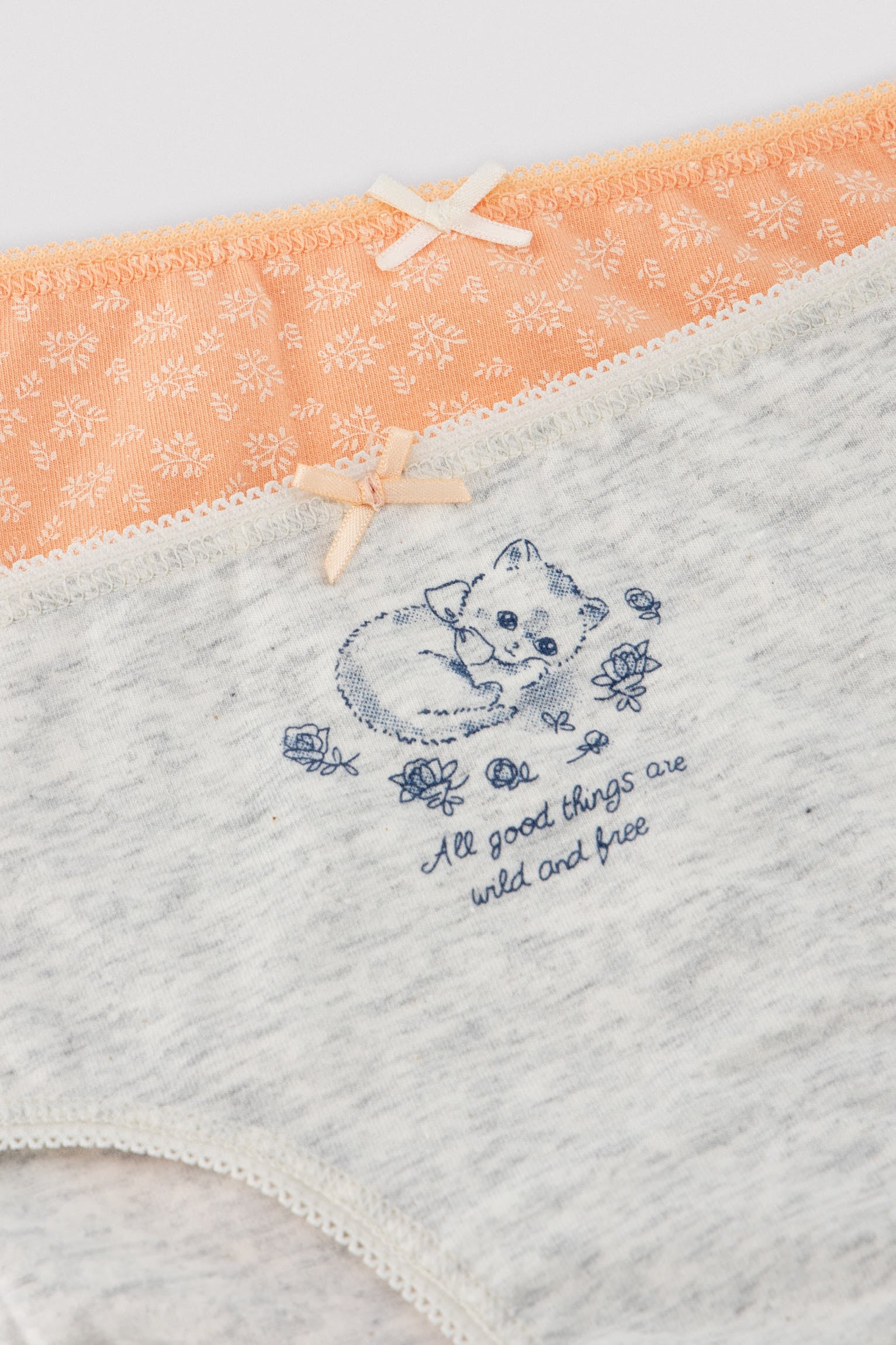 Pack de 2 bragas infantiles estampadas gato - Ysabel Mora