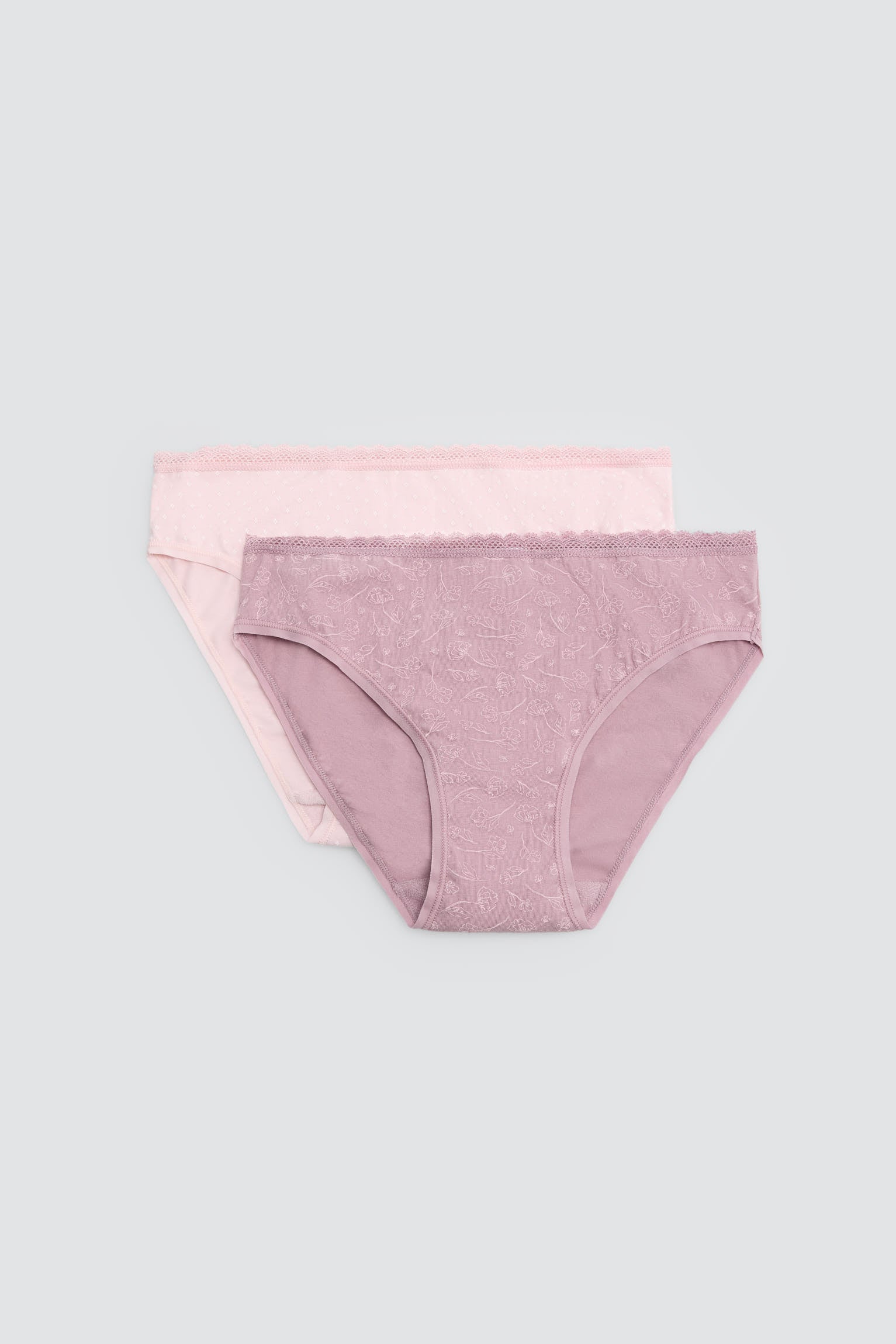 Pack de 2 bragas midi estampadas tonos rosas - Ysabel Mora