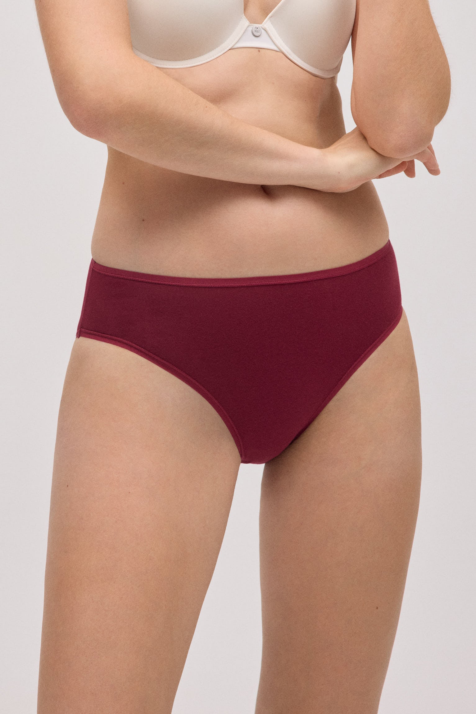 Pack of 4 basic cotton midi panties