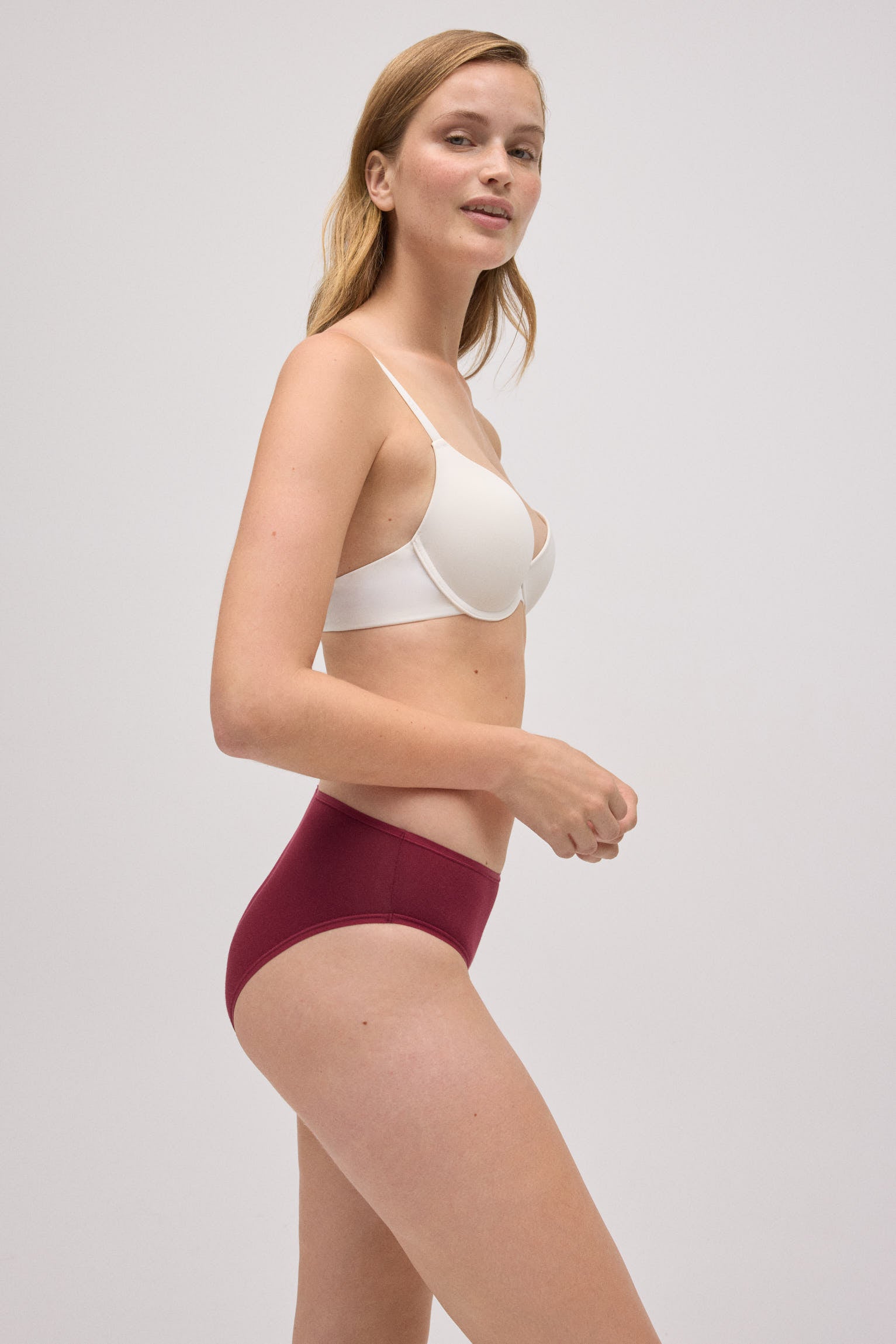 Pack of 4 basic cotton midi panties