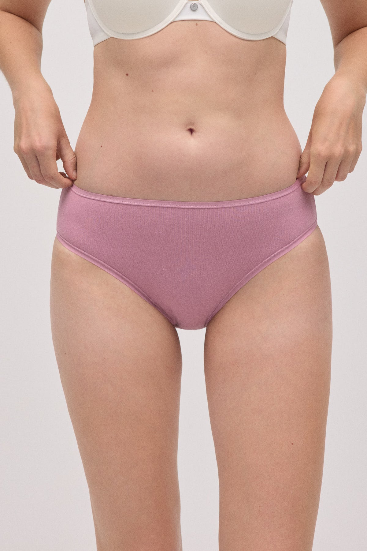 Pack of 4 basic cotton midi briefs in assorted colours