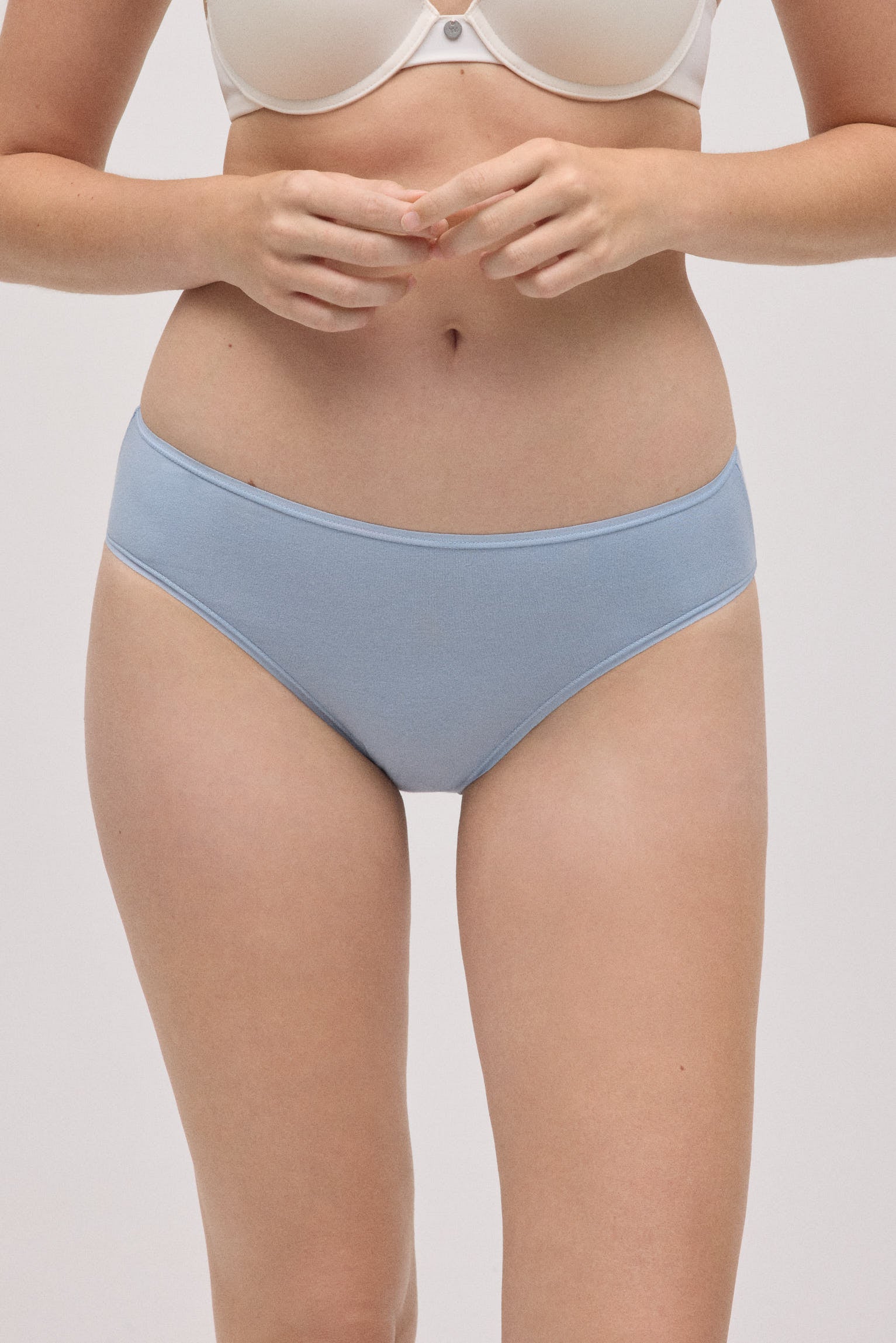 Pack of 4 basic cotton midi panties