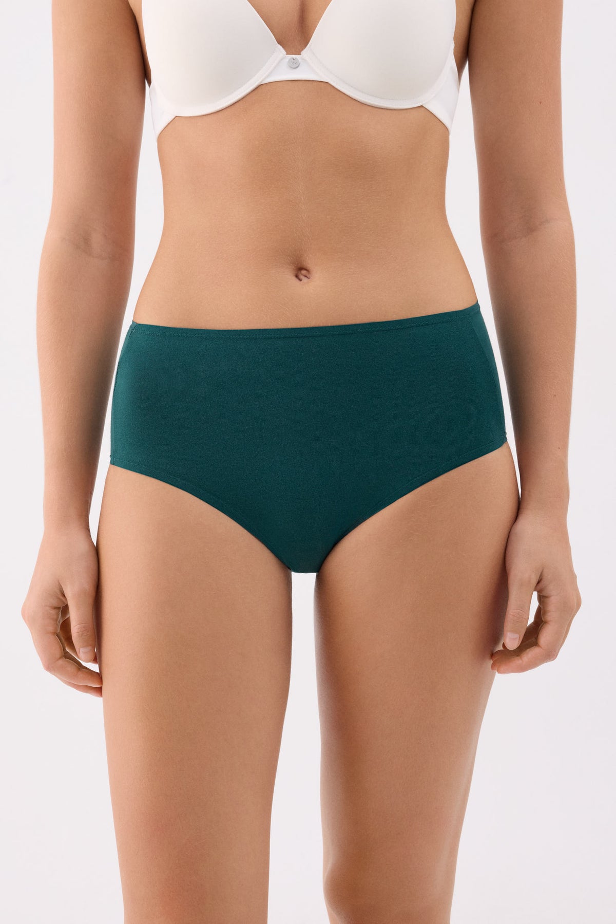 Pack of 4 high-waist cotton briefs in assorted colours