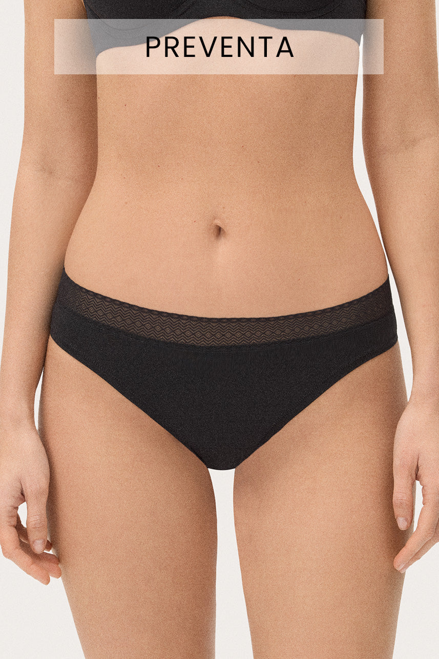 PREVENTA Braga mini adapt encaje con acabados invisibles negra - Ysabel Mora