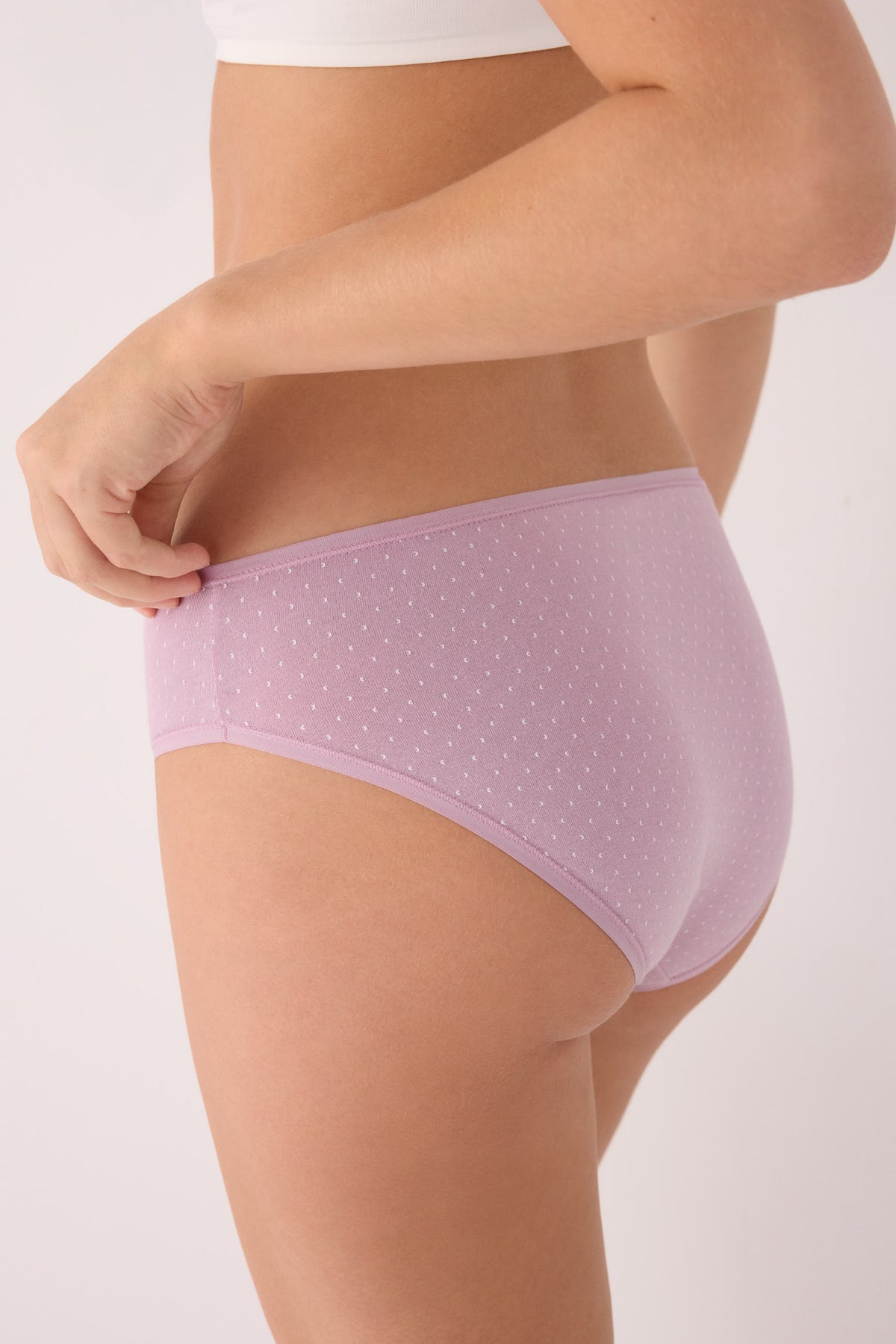 Pack of 6 printed cotton midi briefs