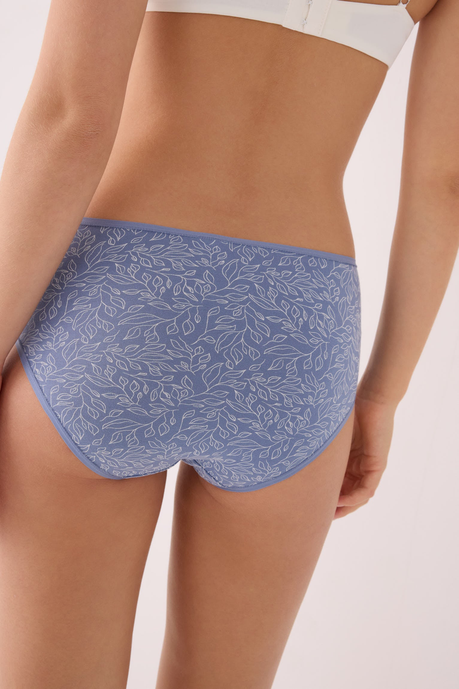 Pack of 2 printed high-waist cotton briefs, multicolour