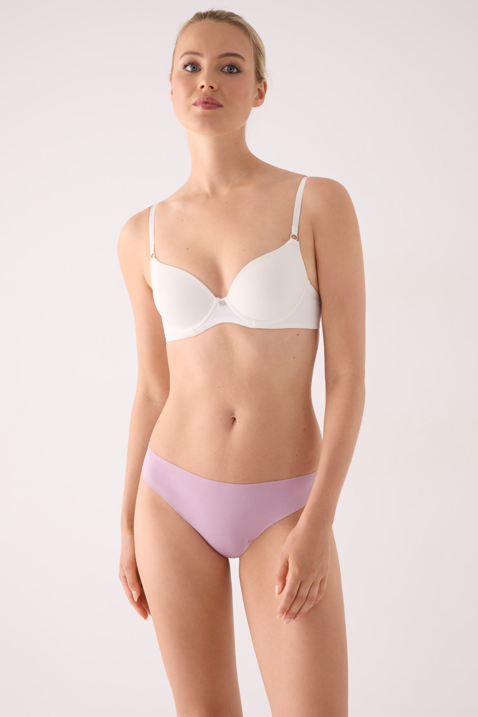 PRE-ORDER Brazilian briefs laser-cut cotton with lace pink