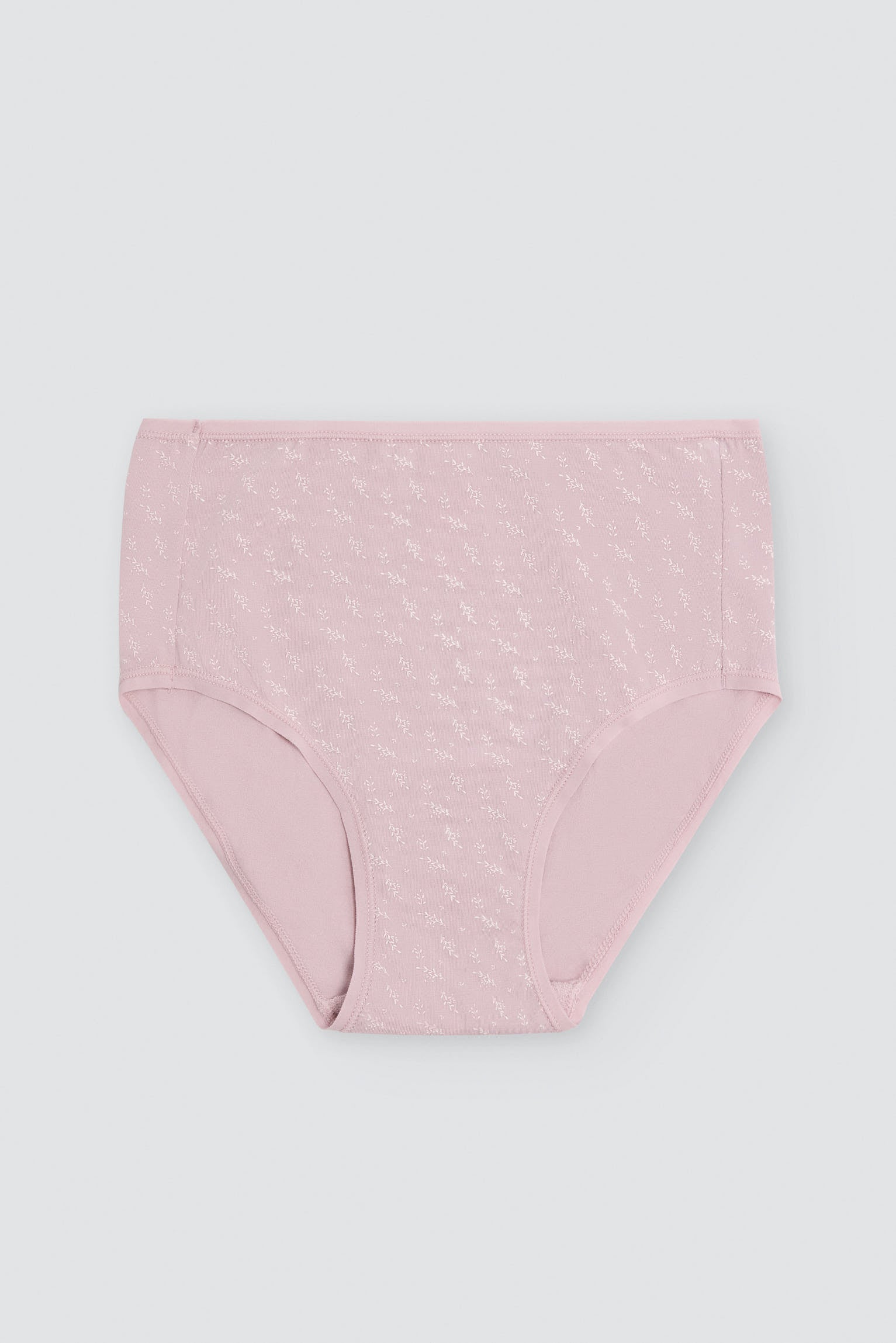 Pack of 2 printed high-waist cotton briefs, multicolour