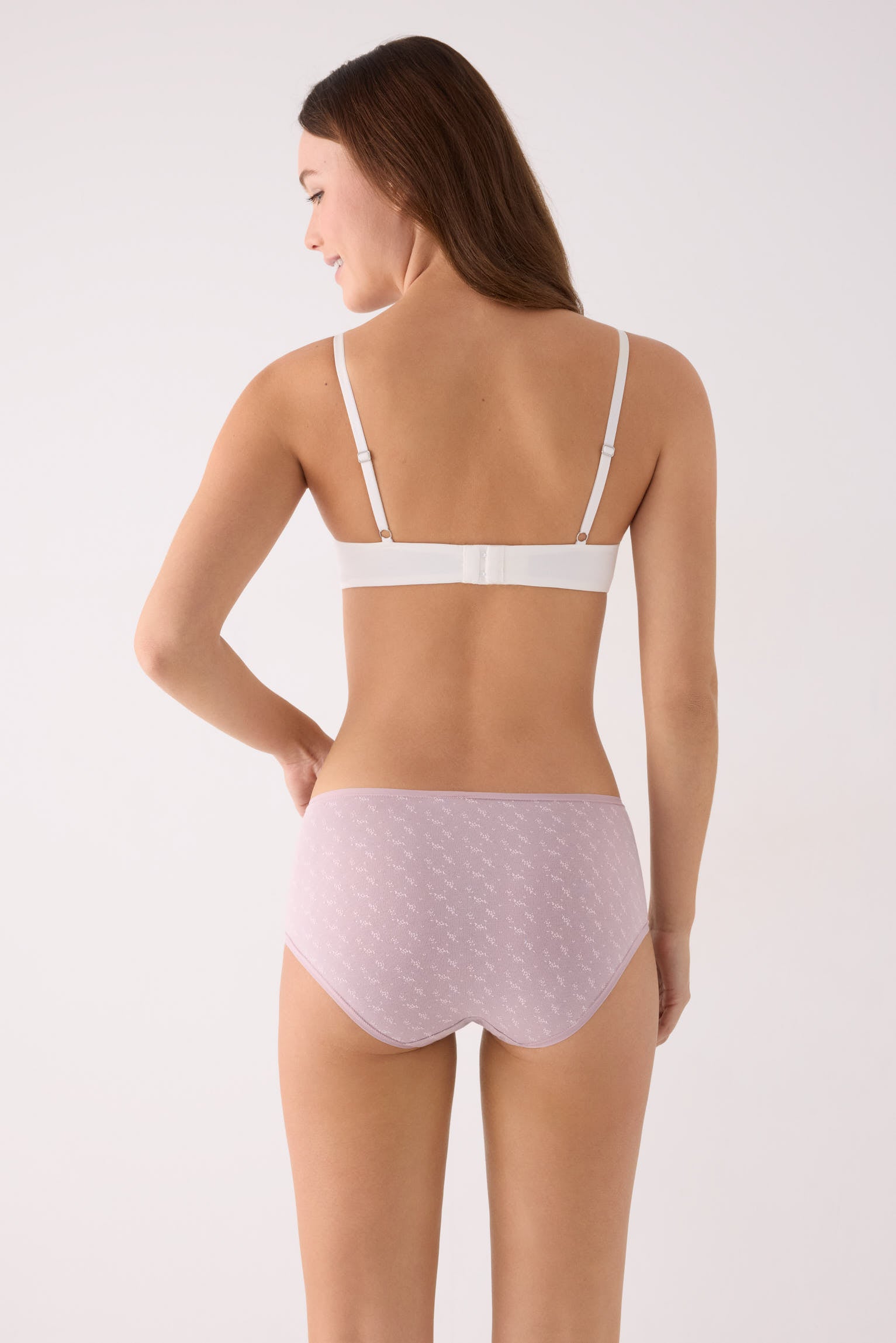 Pack of 2 printed high-waist cotton briefs, multicolour