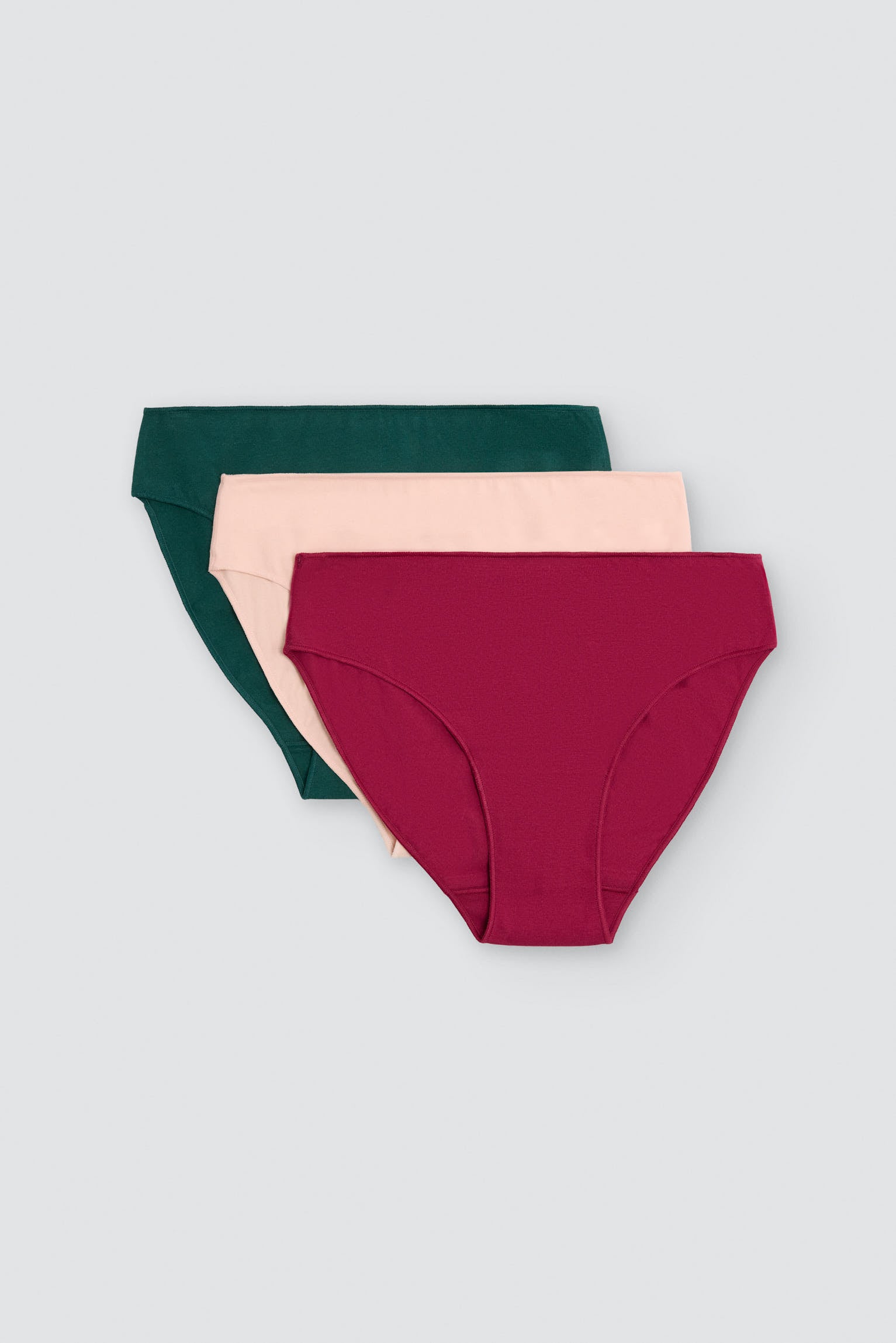Pack of 3 cotton midi briefs in cool colours
