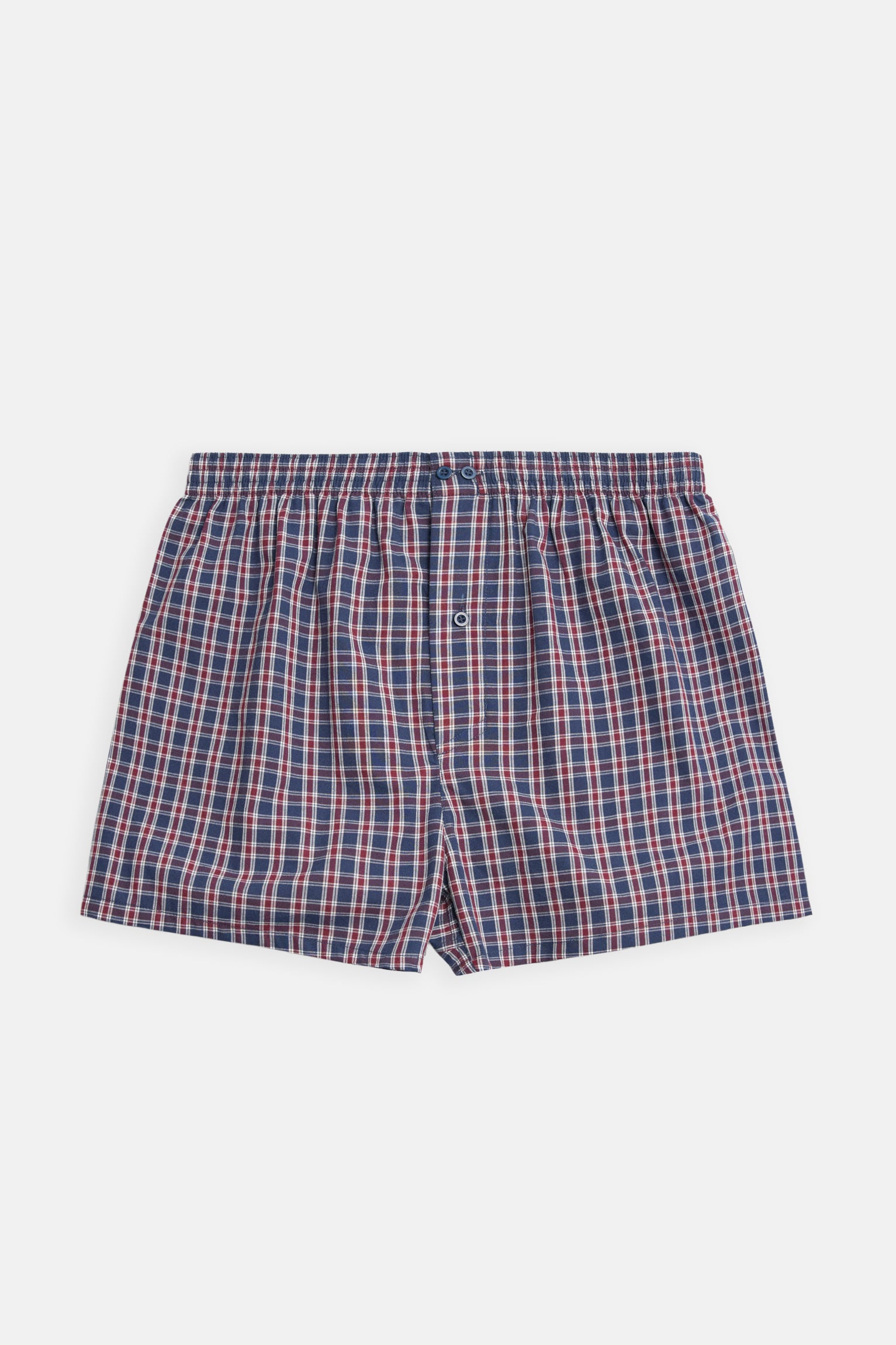 Boxer fabric opening with checkered print