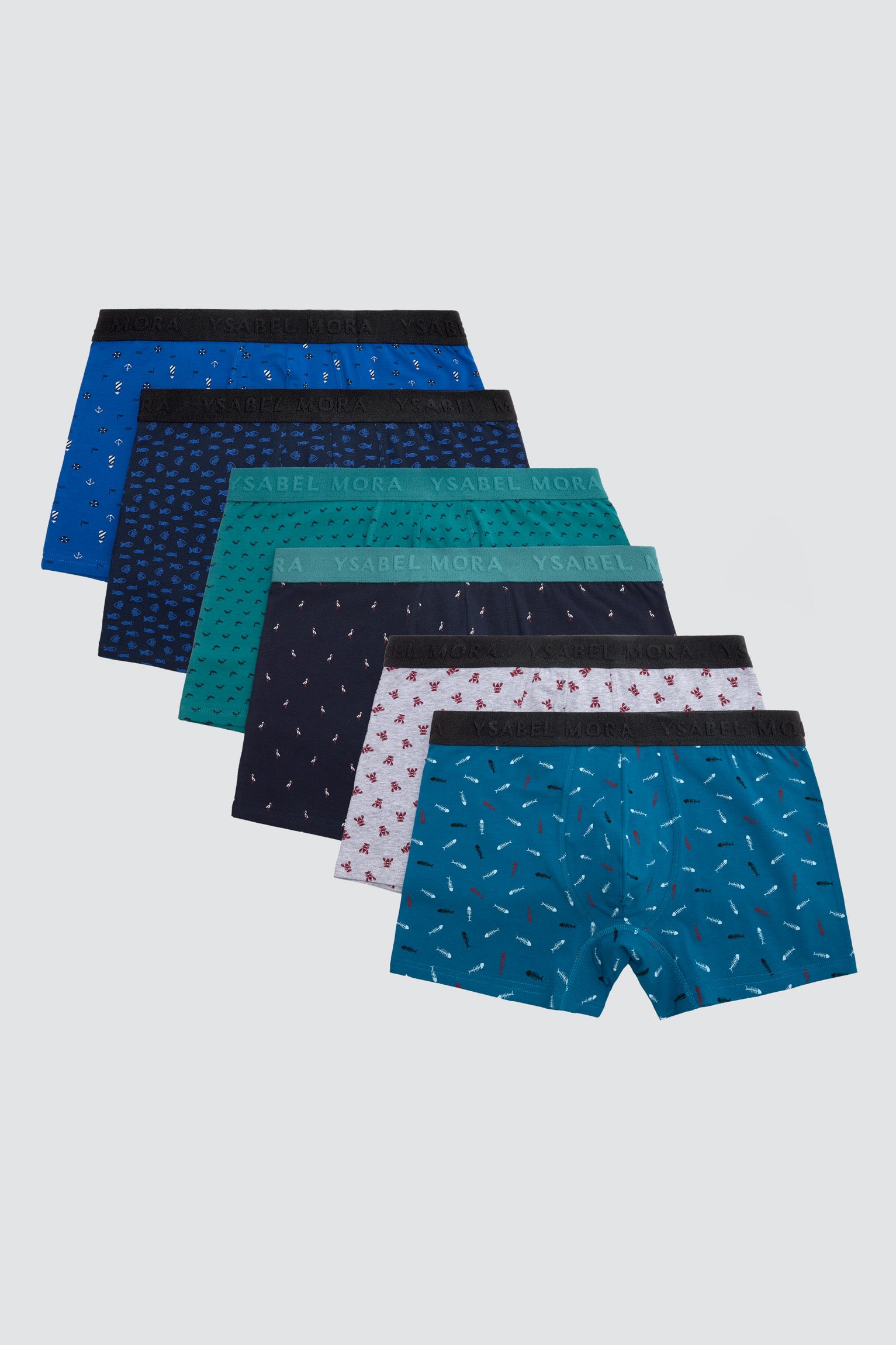 Pack of 6 animal print boxers