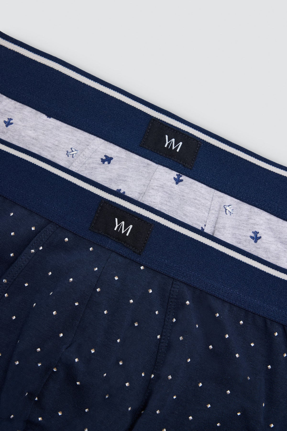 Pack 2 bóxers algodón estampado montañas y motivos geométricos - Ysabel Mora