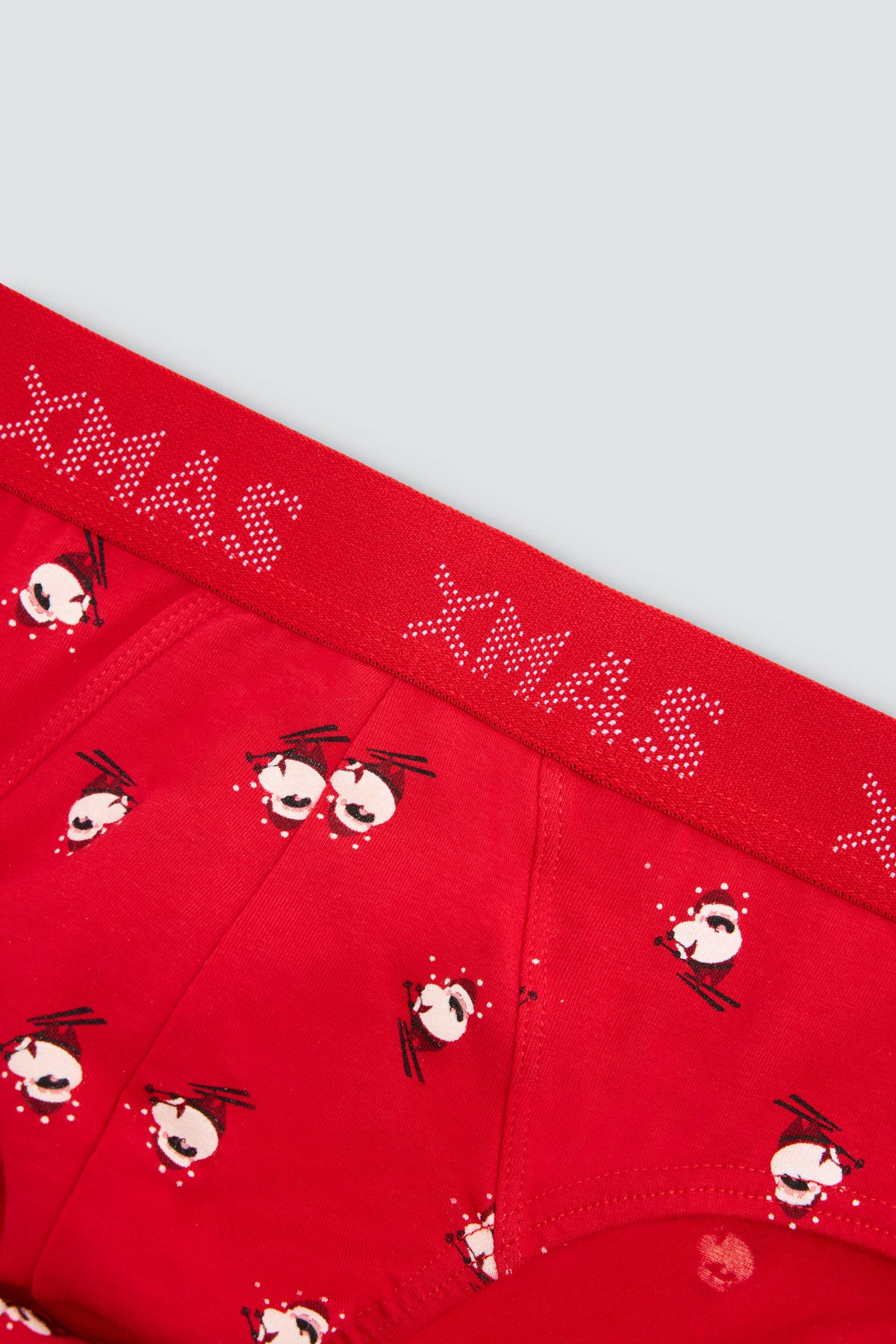 Pack slip y calcetín estampado Papa Noel esquiador - Ysabel Mora