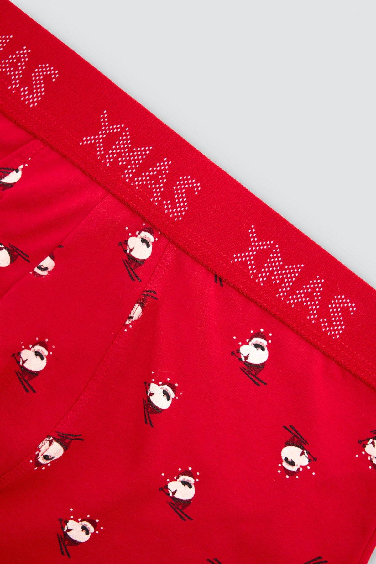 Pack bóxer y calcetín estampado Papa Noel esquiador - Ysabel Mora