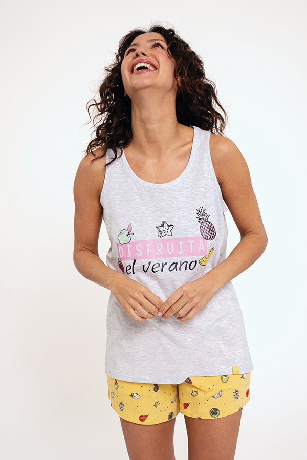 Women's pajamas with Fruits print cotton straps | MUYDEMI