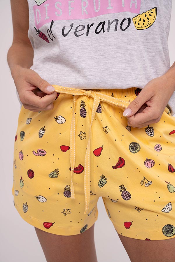 Women's pajamas with Fruits print cotton straps | MUYDEMI