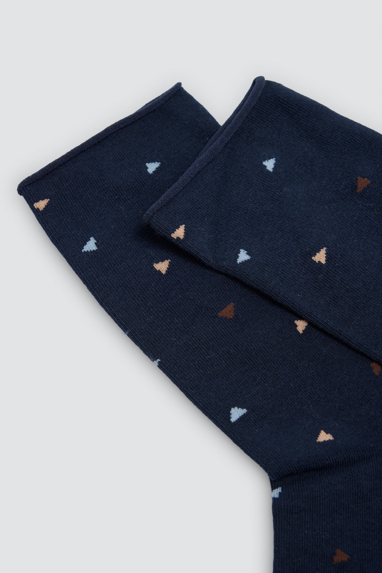 Pack of 3 cuffless socks with geometric prints