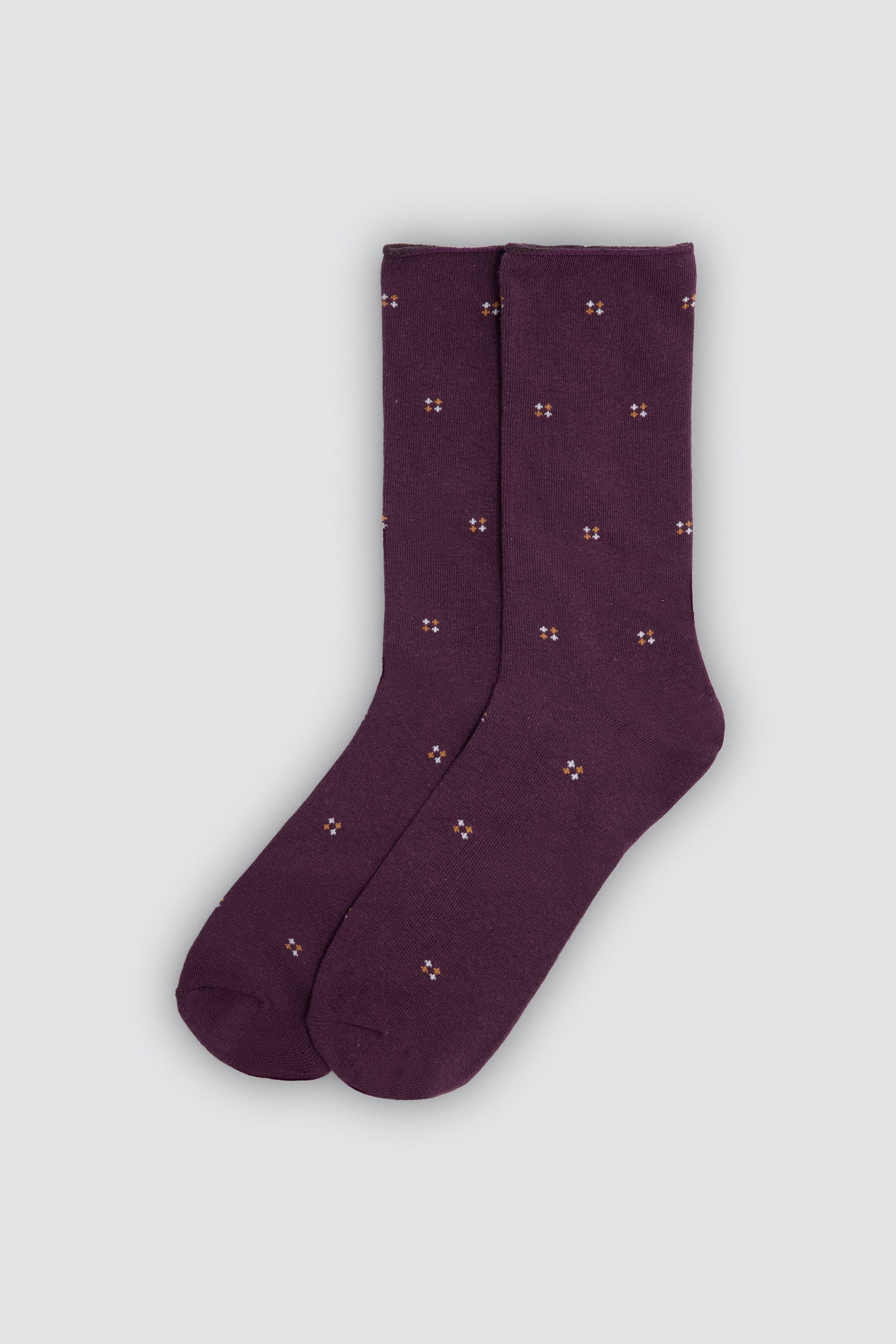 Pack of 6 cuffless assorted printed socks
