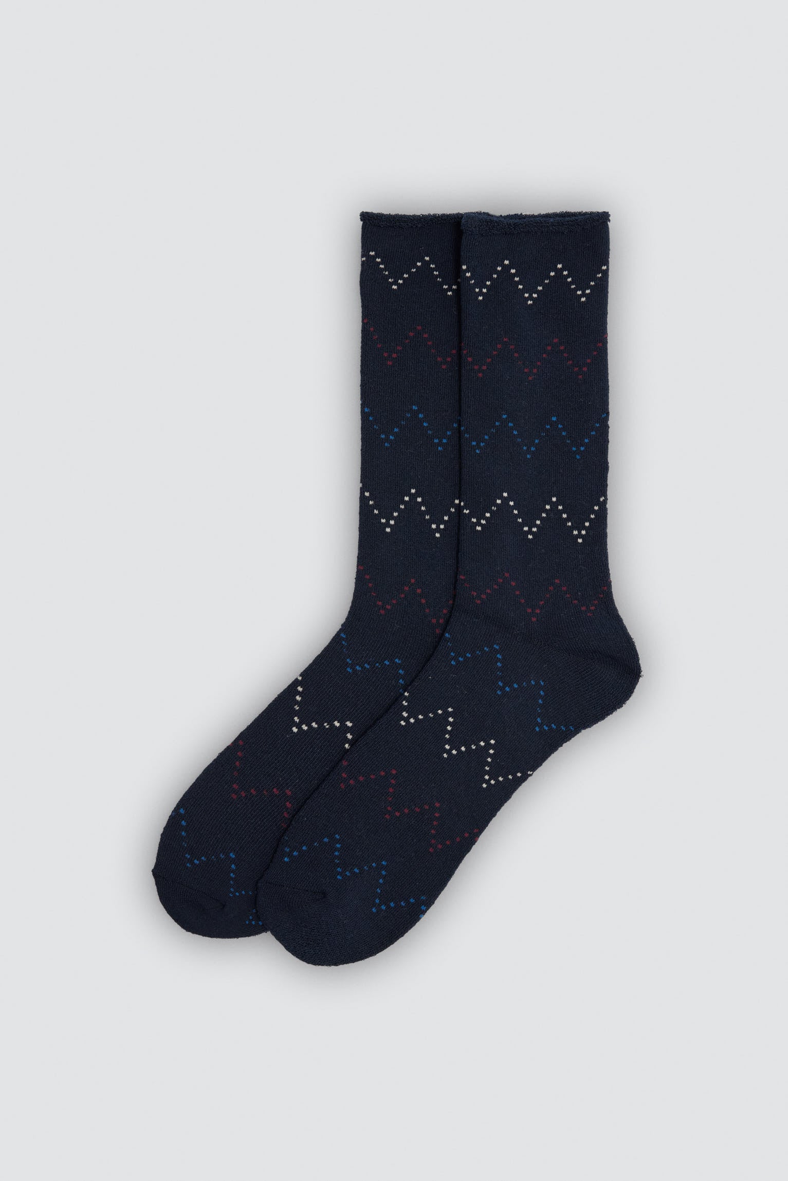 Pack of 3 cuffless thermal socks with assorted prints