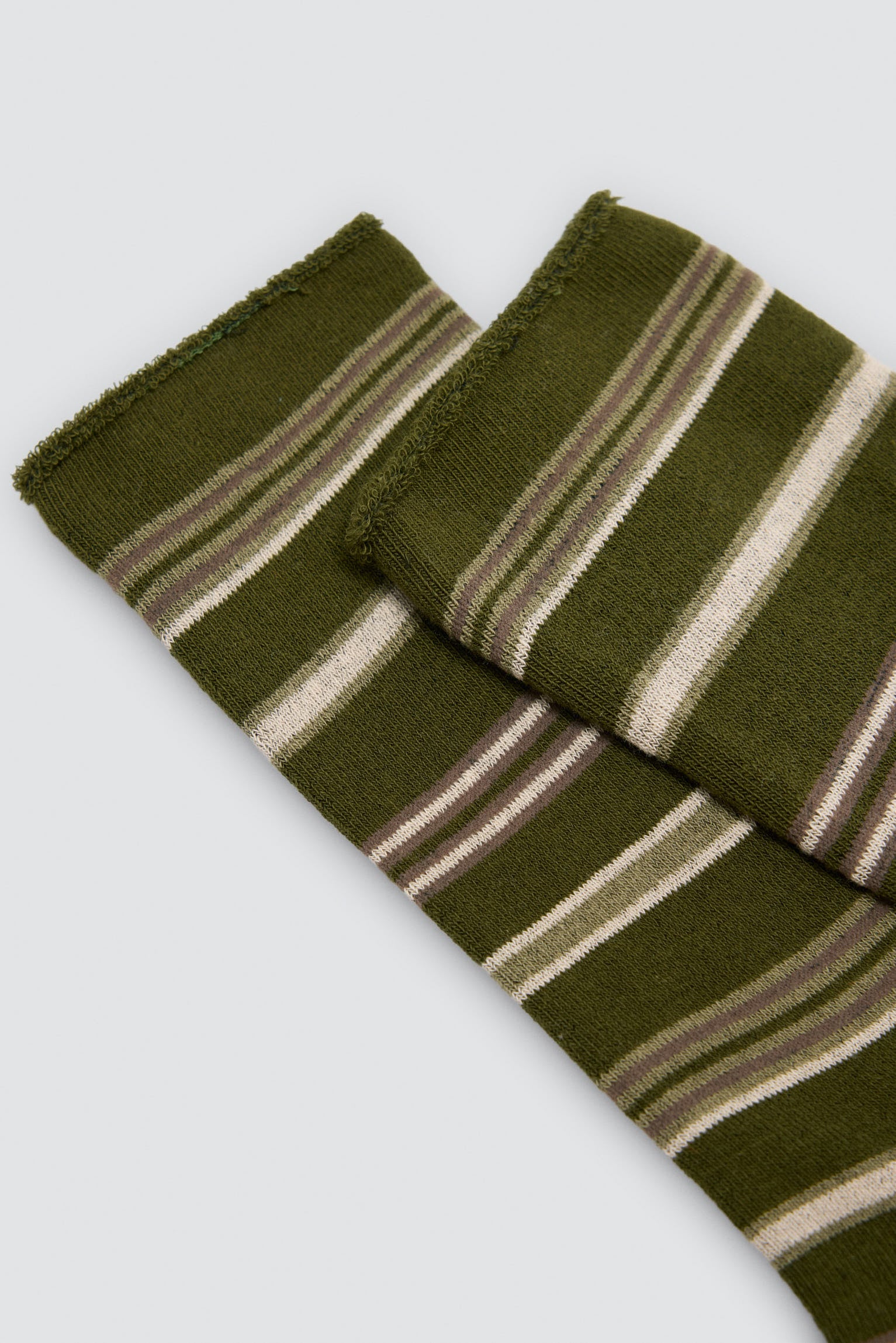 Pack of 3 cuffless thermal socks with stripe and polka-dot prints