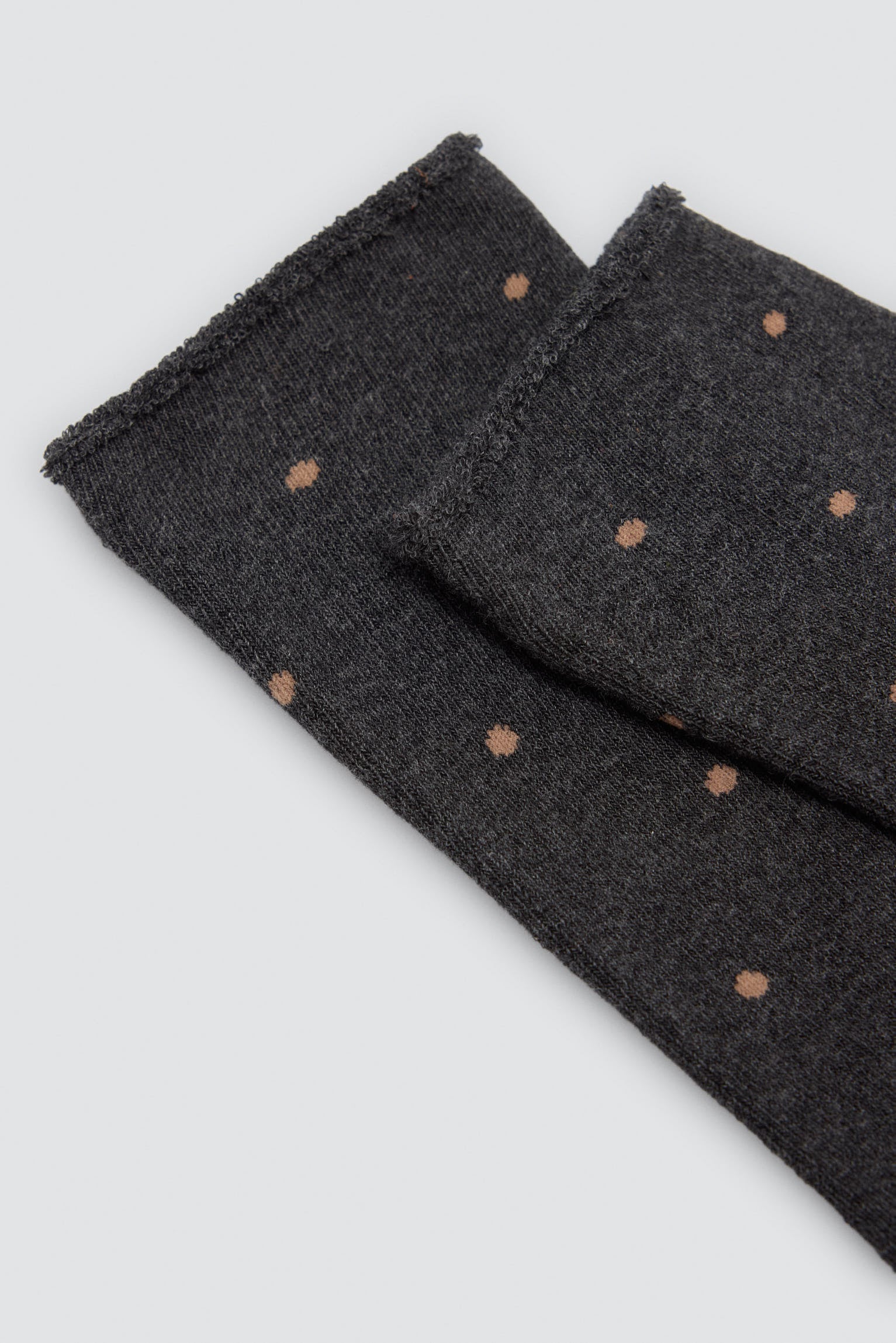 Pack of 3 cuffless thermal socks with stripe and polka-dot prints