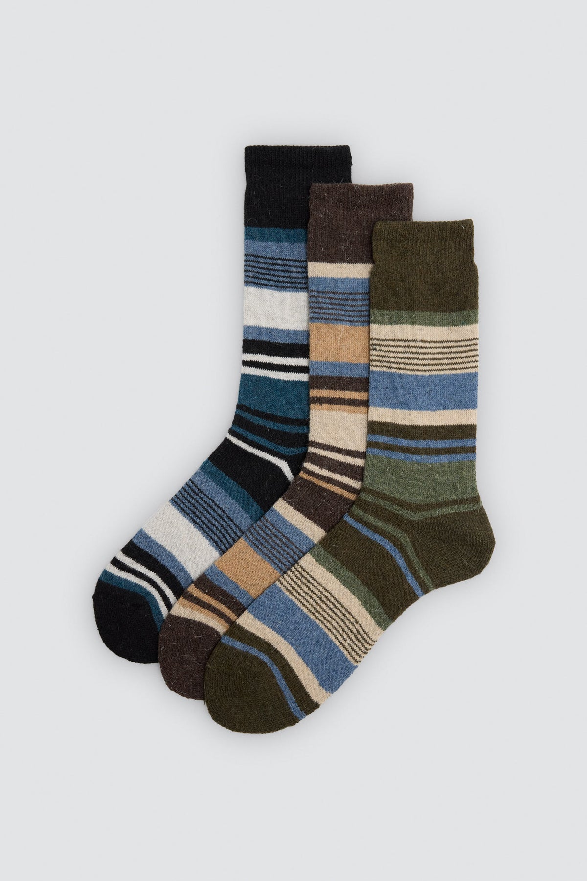 Pack of 3 angora striped socks