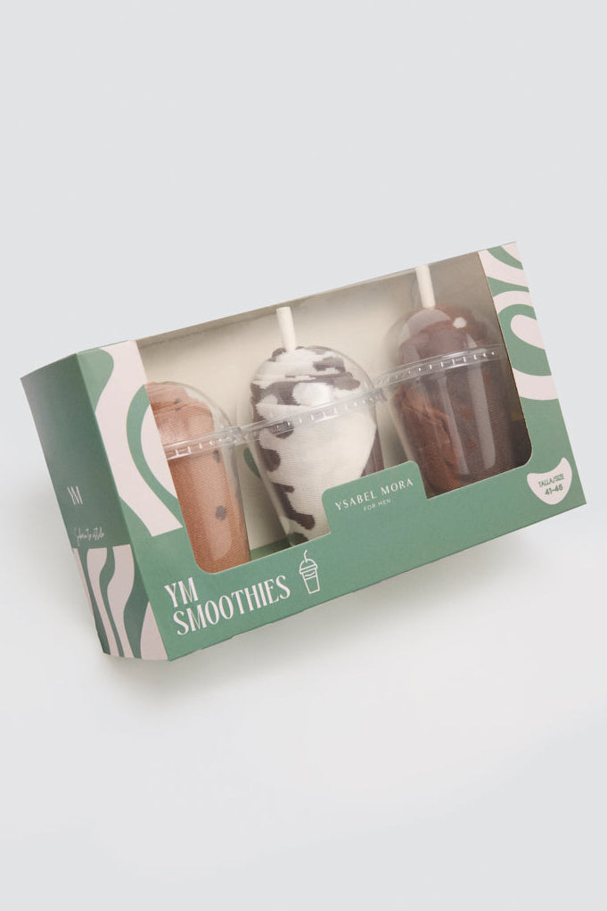 Gift pack of 3 Smoothies-themed socks