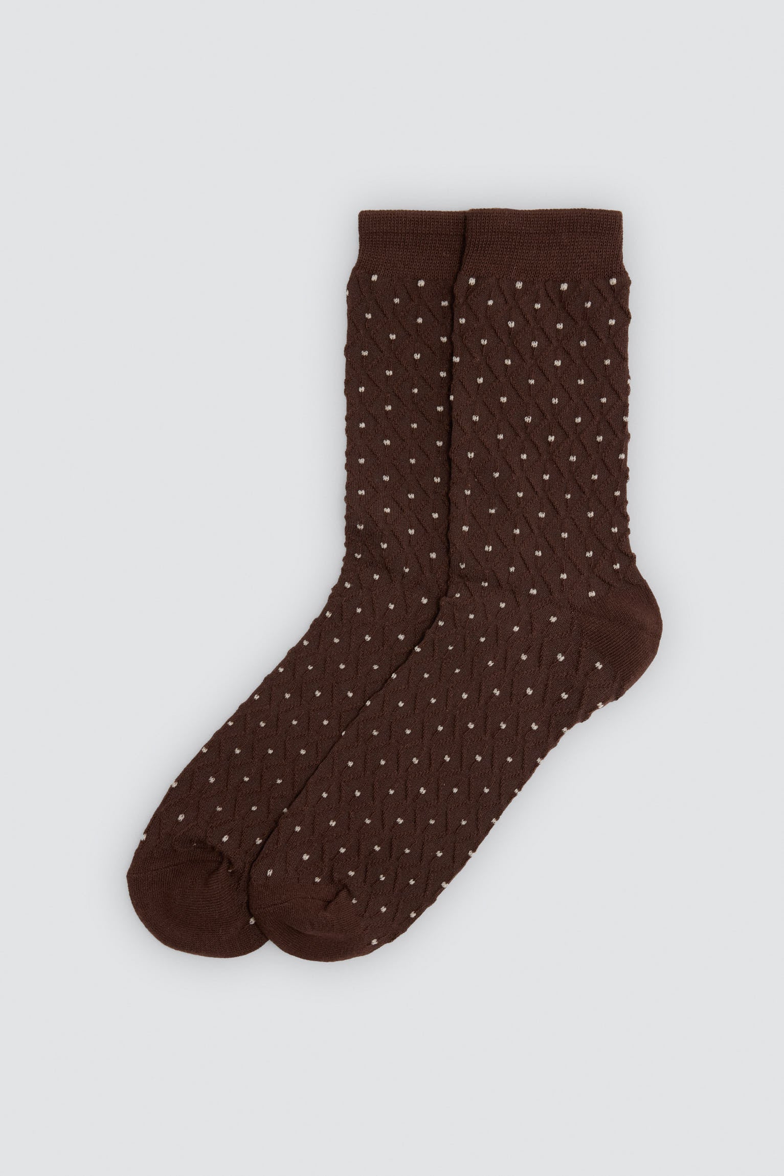 Pack of 3 textured men's polka-dot socks