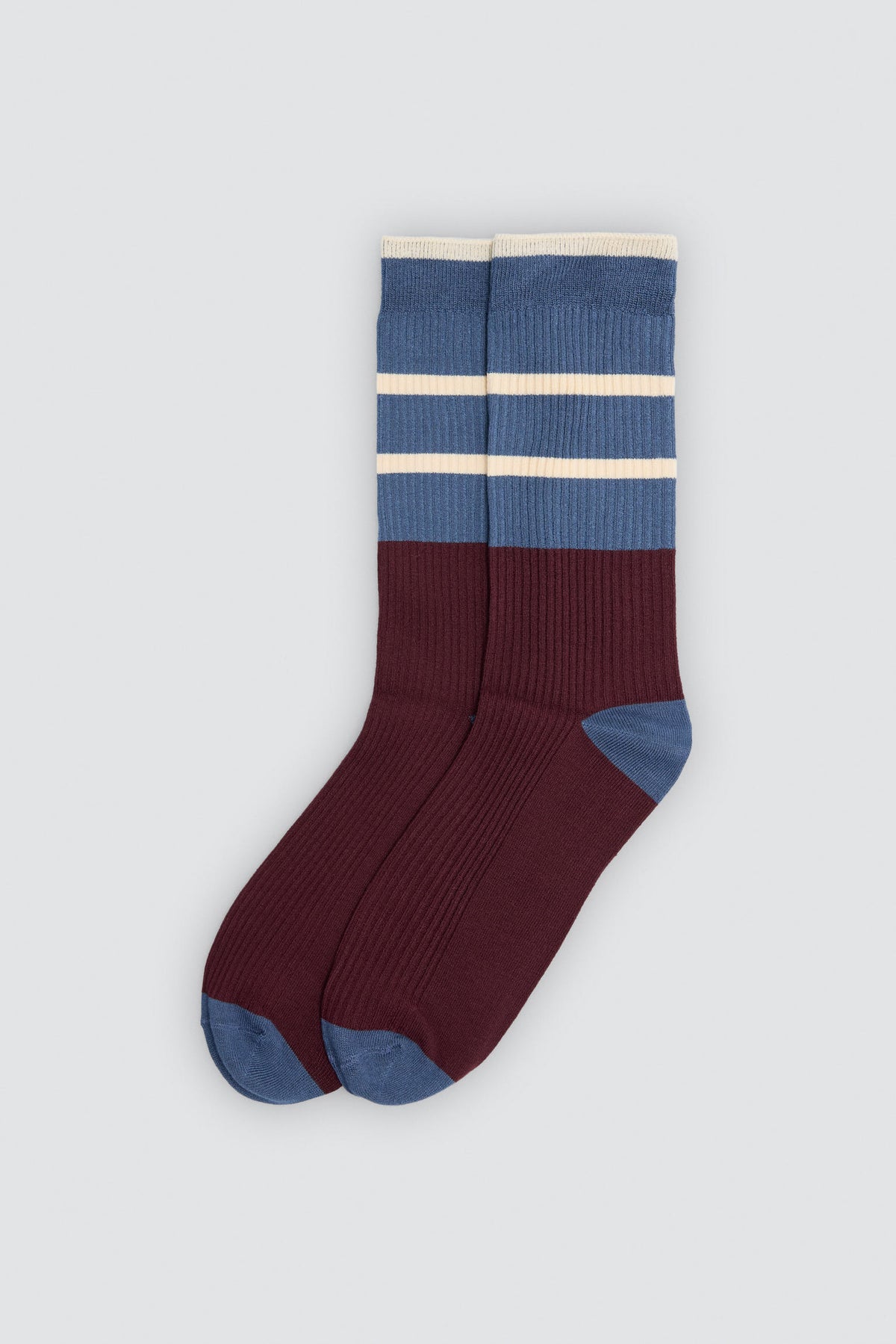 Pack of 3 ribbed striped socks