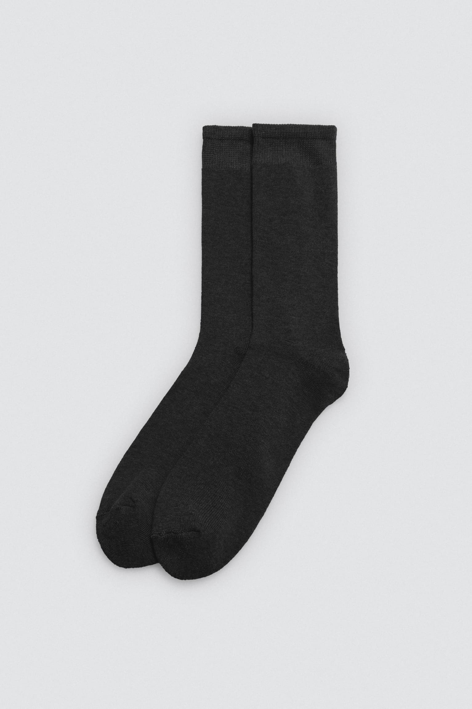 Pack of 3 high thermal socks with anti-pressure cuffs in black