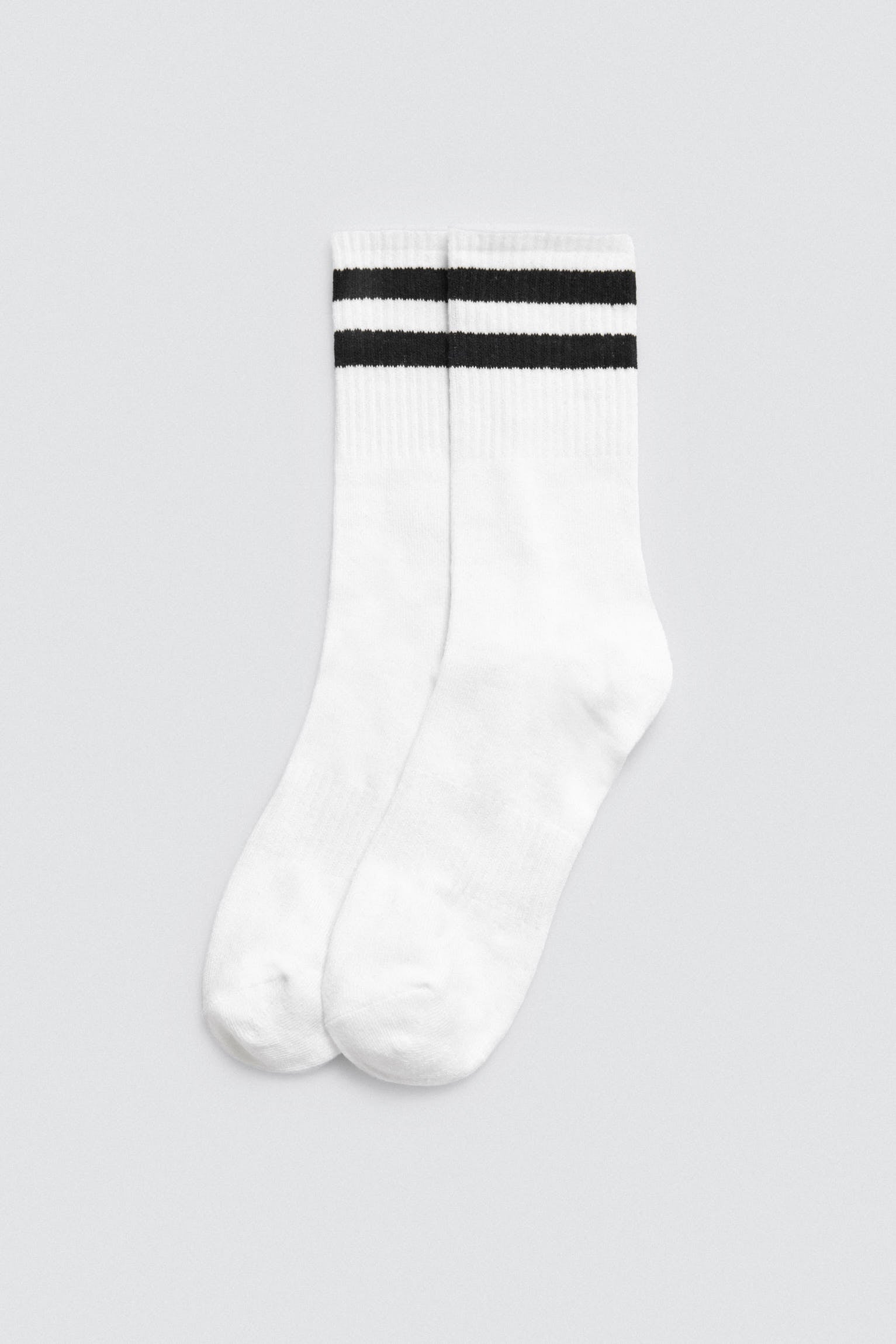 Pack of 3 white striped cuff sports socks