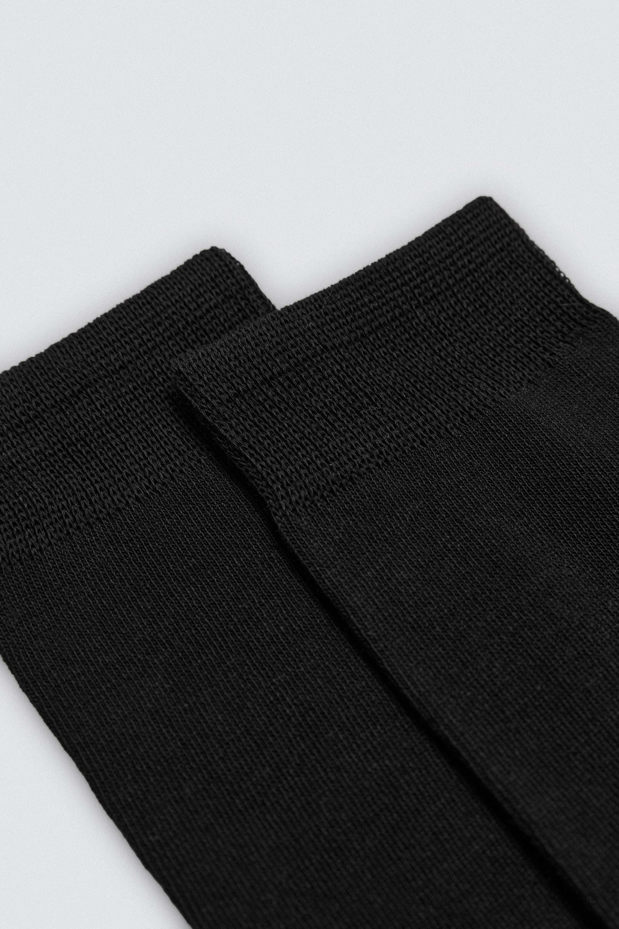 Pack of 3 basic black bamboo socks