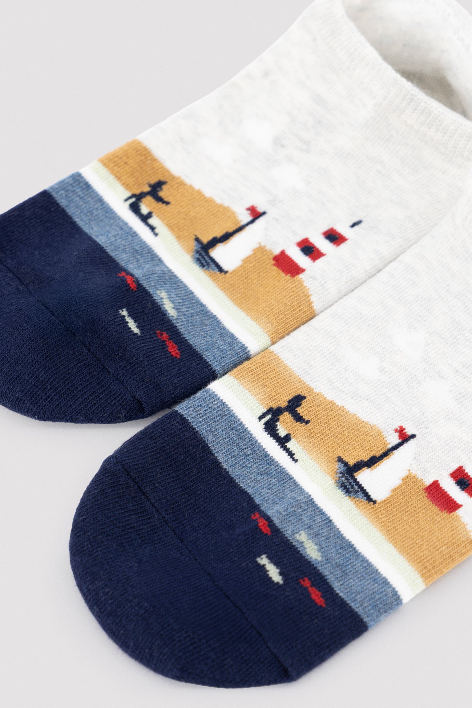 Pack of 3 men's pinkies with boat print