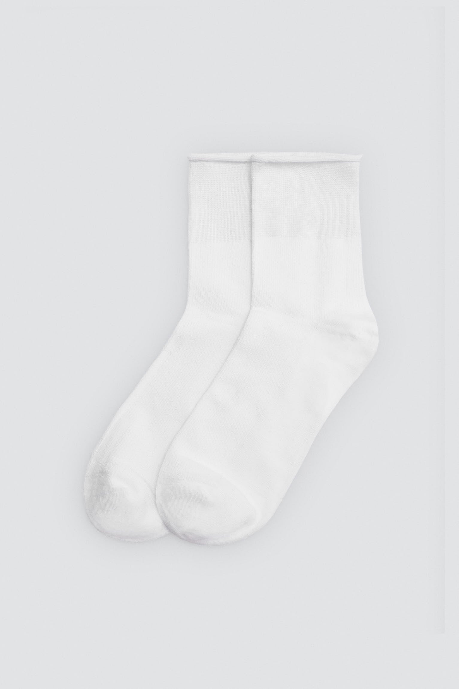 Pack of 3 basic plain white knee-high socks