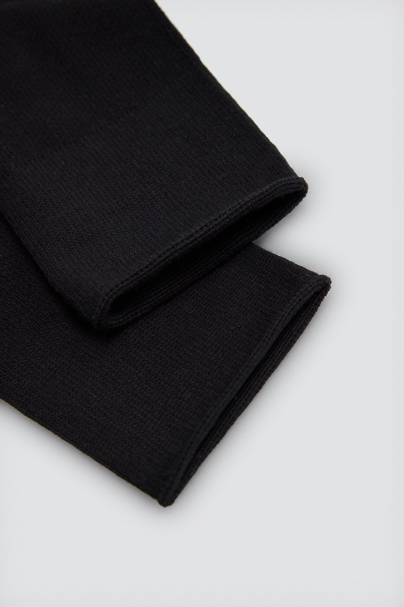 Pack of 3 basic plain black knee-high socks