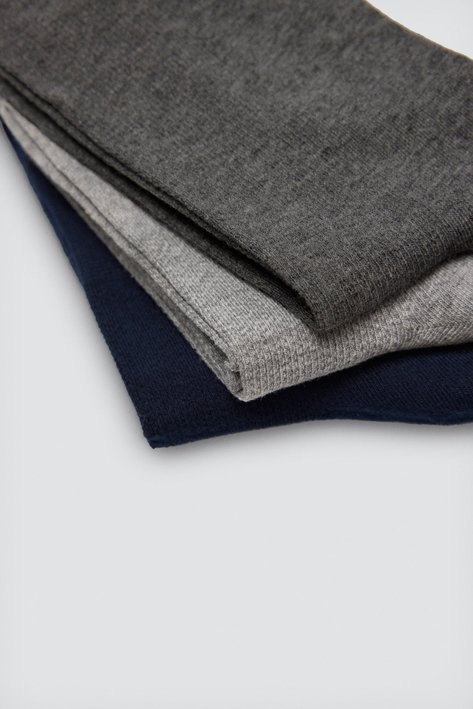 Pack of 3 basic plain multicolor knee-high socks