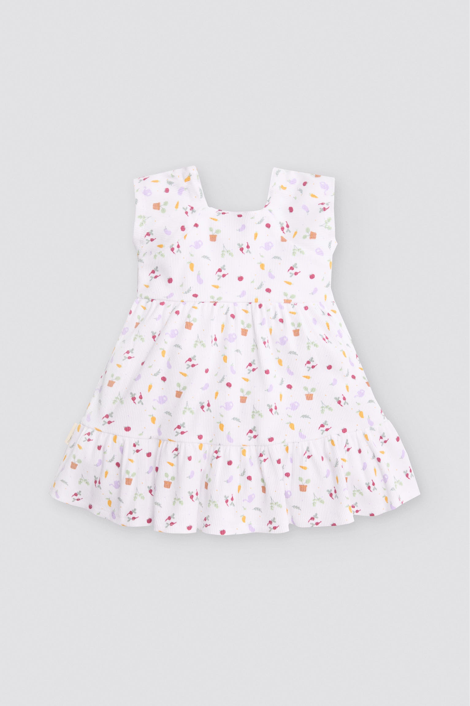 Vestido bebé sin mangas estampado verduras - Ysabel Mora